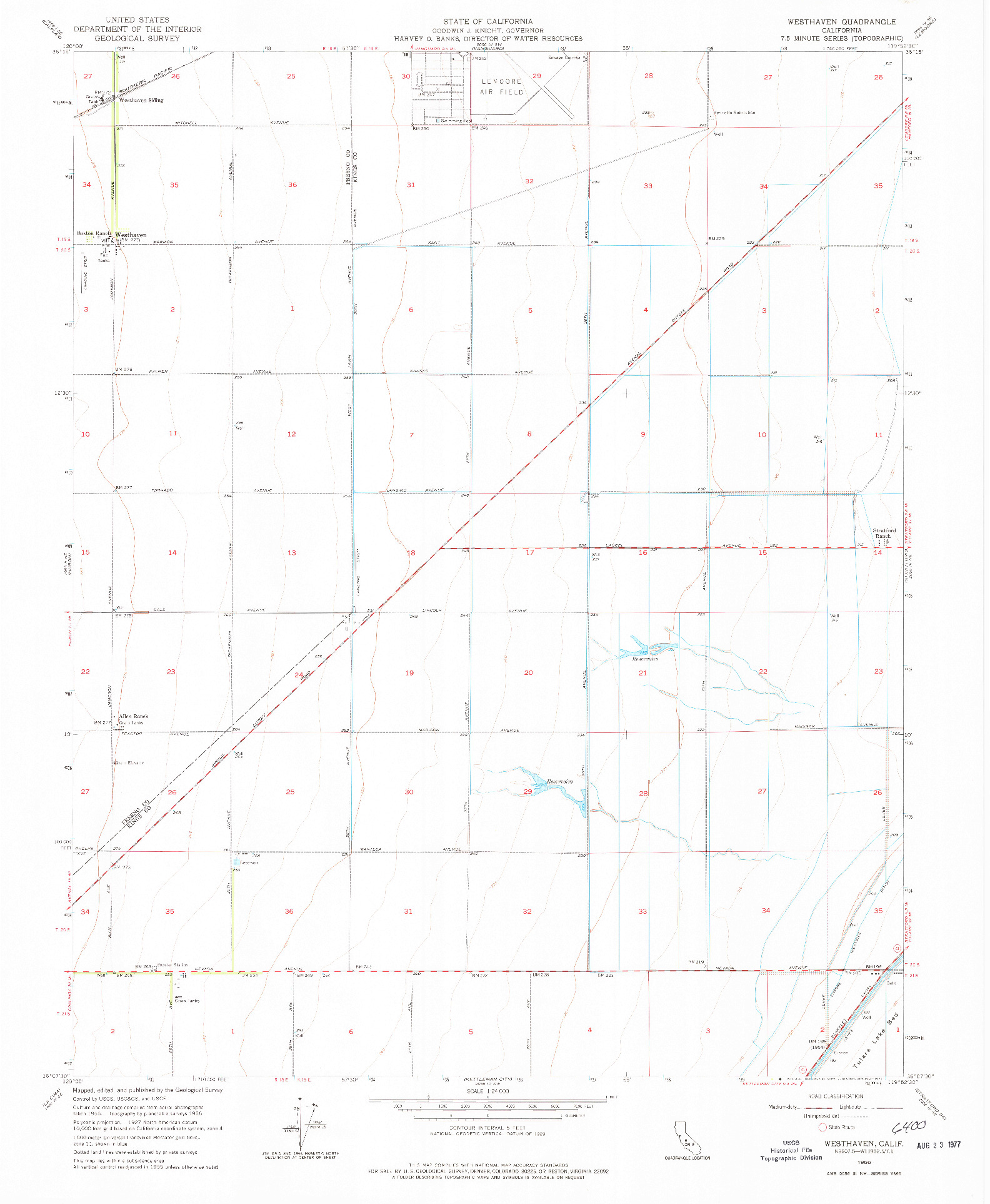 USGS 1:24000-SCALE QUADRANGLE FOR WESTHAVEN, CA 1956