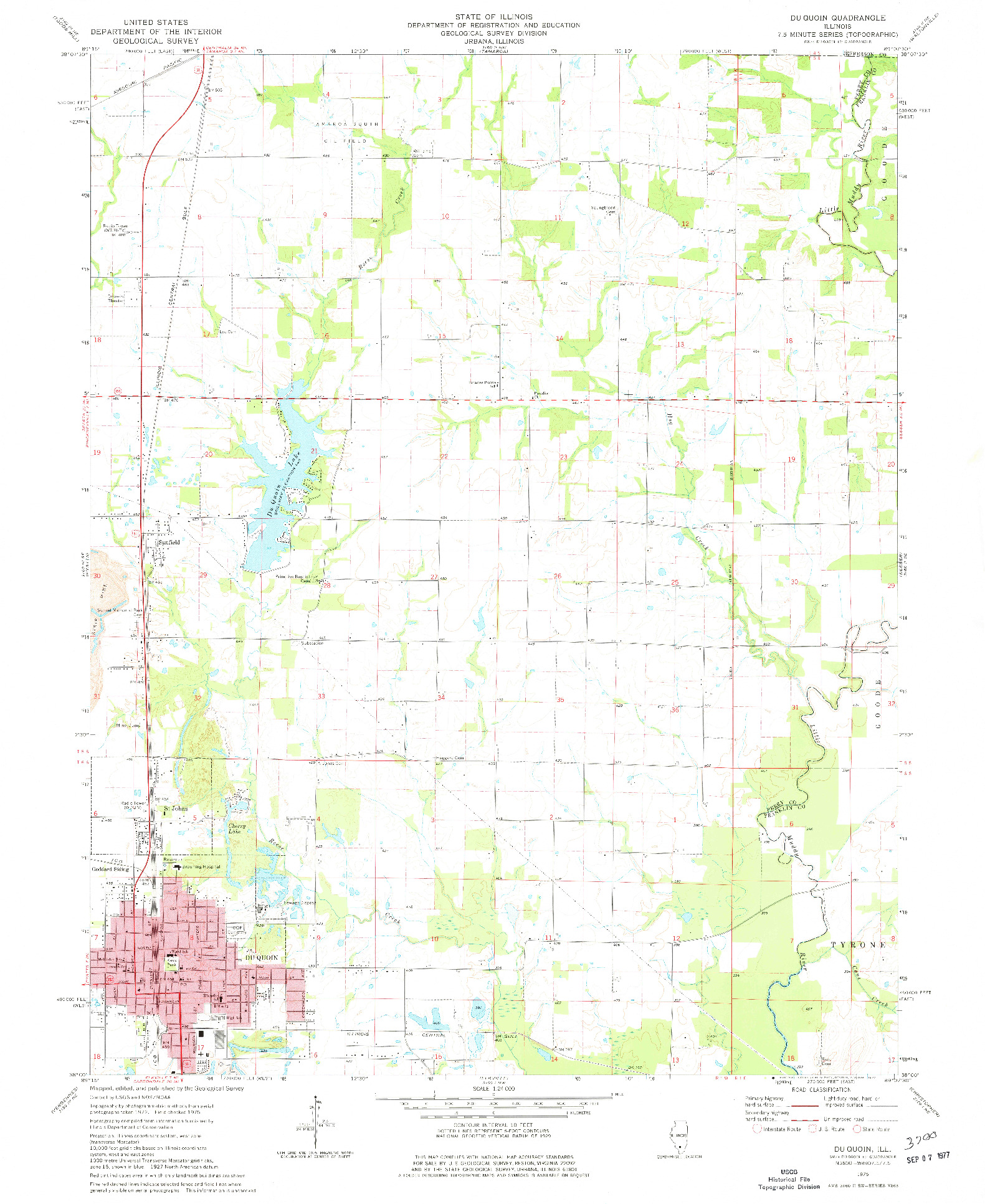 USGS 1:24000-SCALE QUADRANGLE FOR DU QUOIN, IL 1975