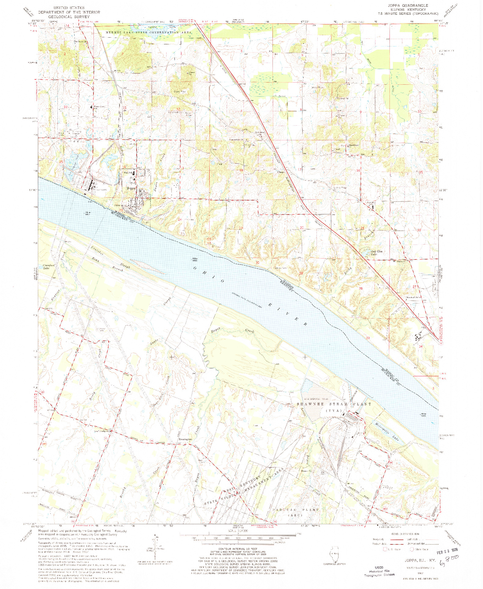 USGS 1:24000-SCALE QUADRANGLE FOR JOPPA, IL 1967