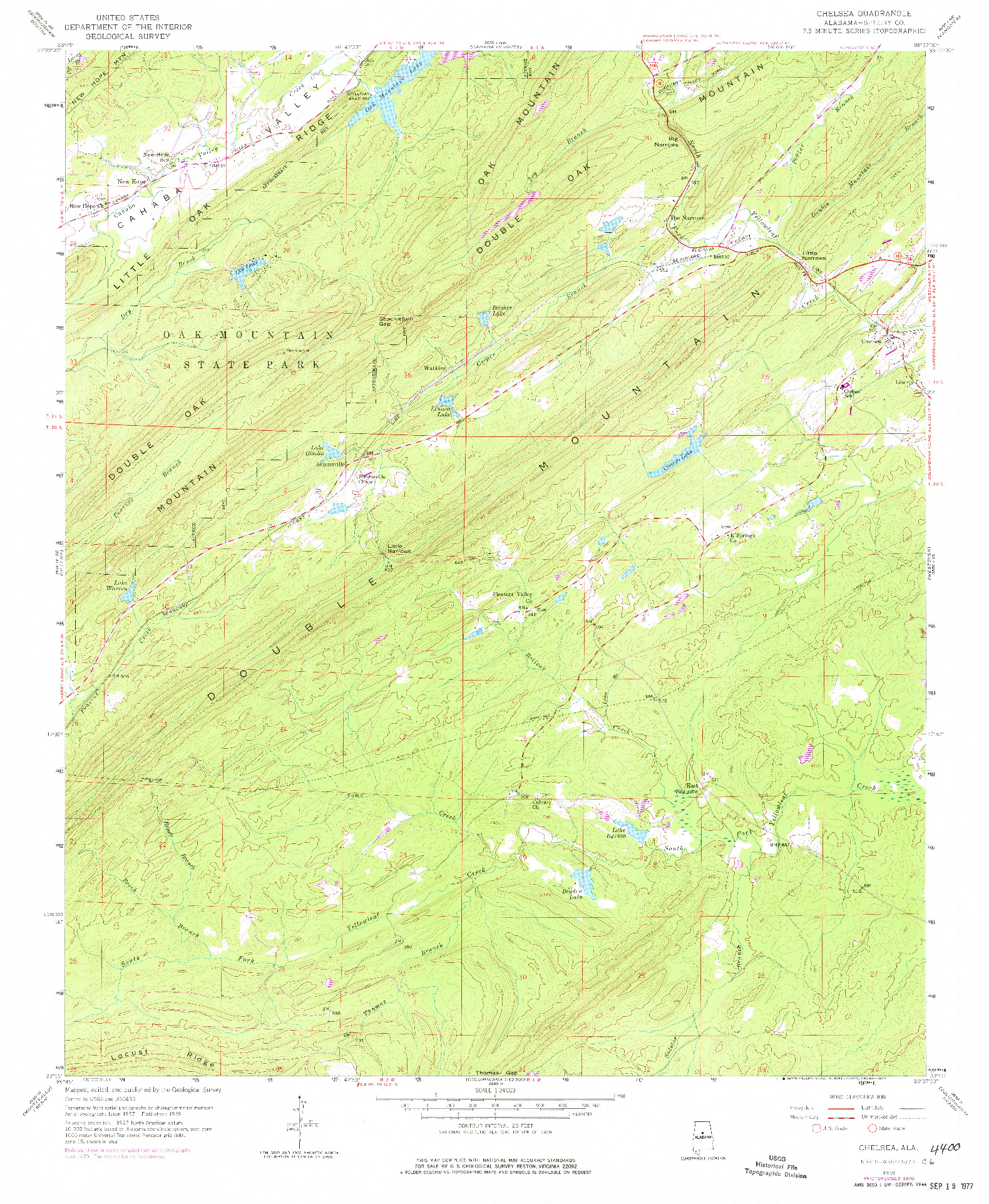 USGS 1:24000-SCALE QUADRANGLE FOR CHELSEA, AL 1959