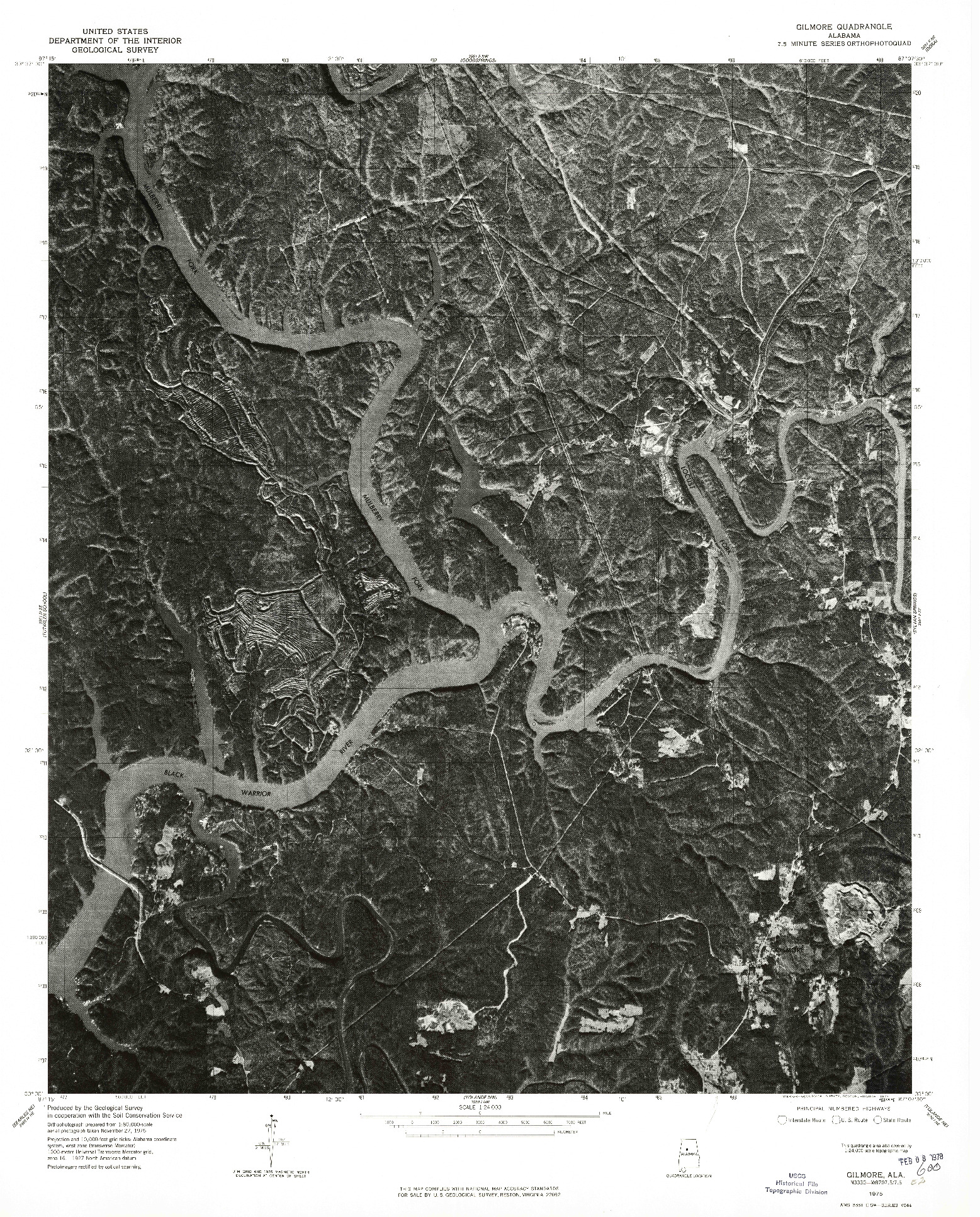 USGS 1:24000-SCALE QUADRANGLE FOR GILMORE, AL 1975