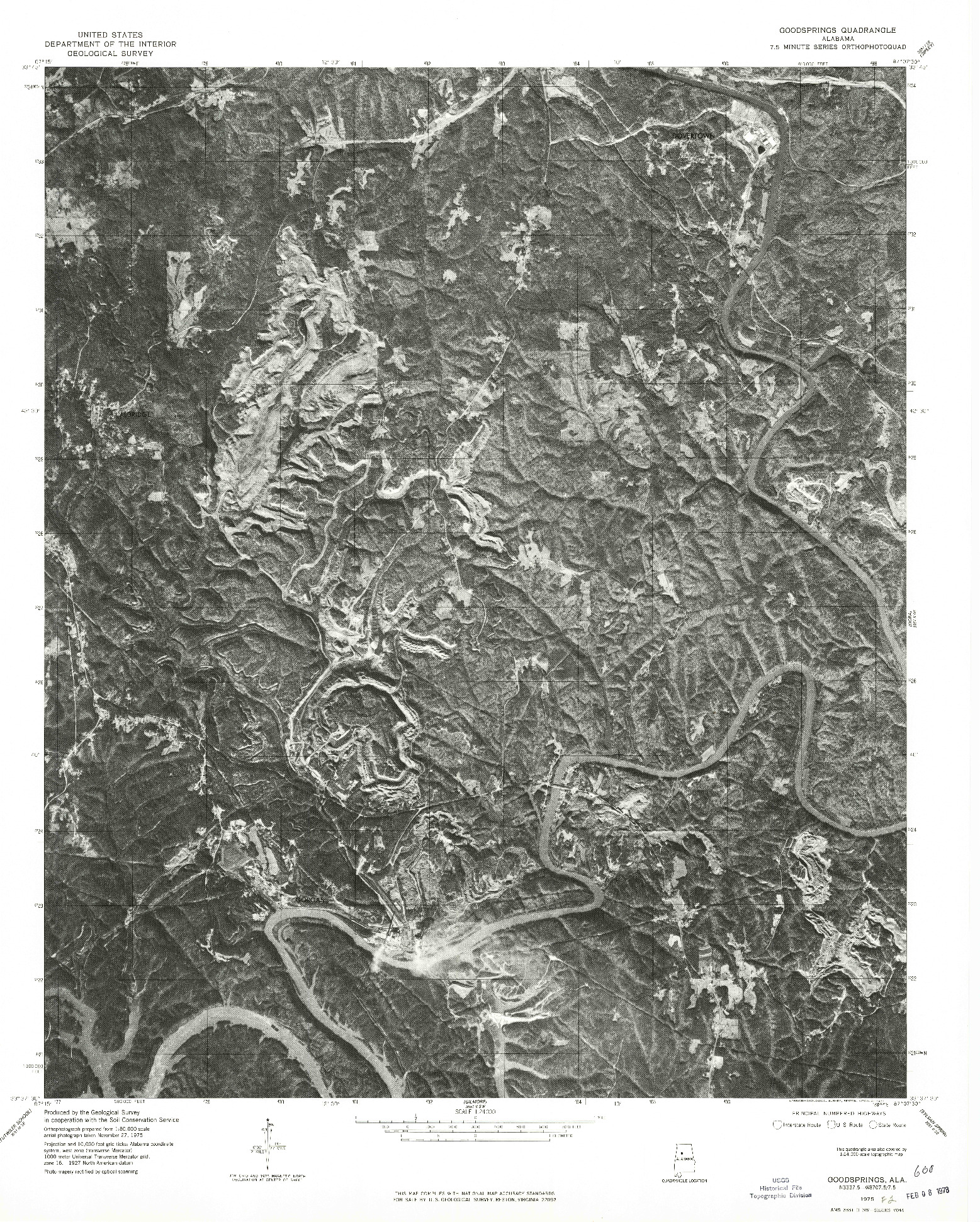 USGS 1:24000-SCALE QUADRANGLE FOR GOODSPRINGS, AL 1975