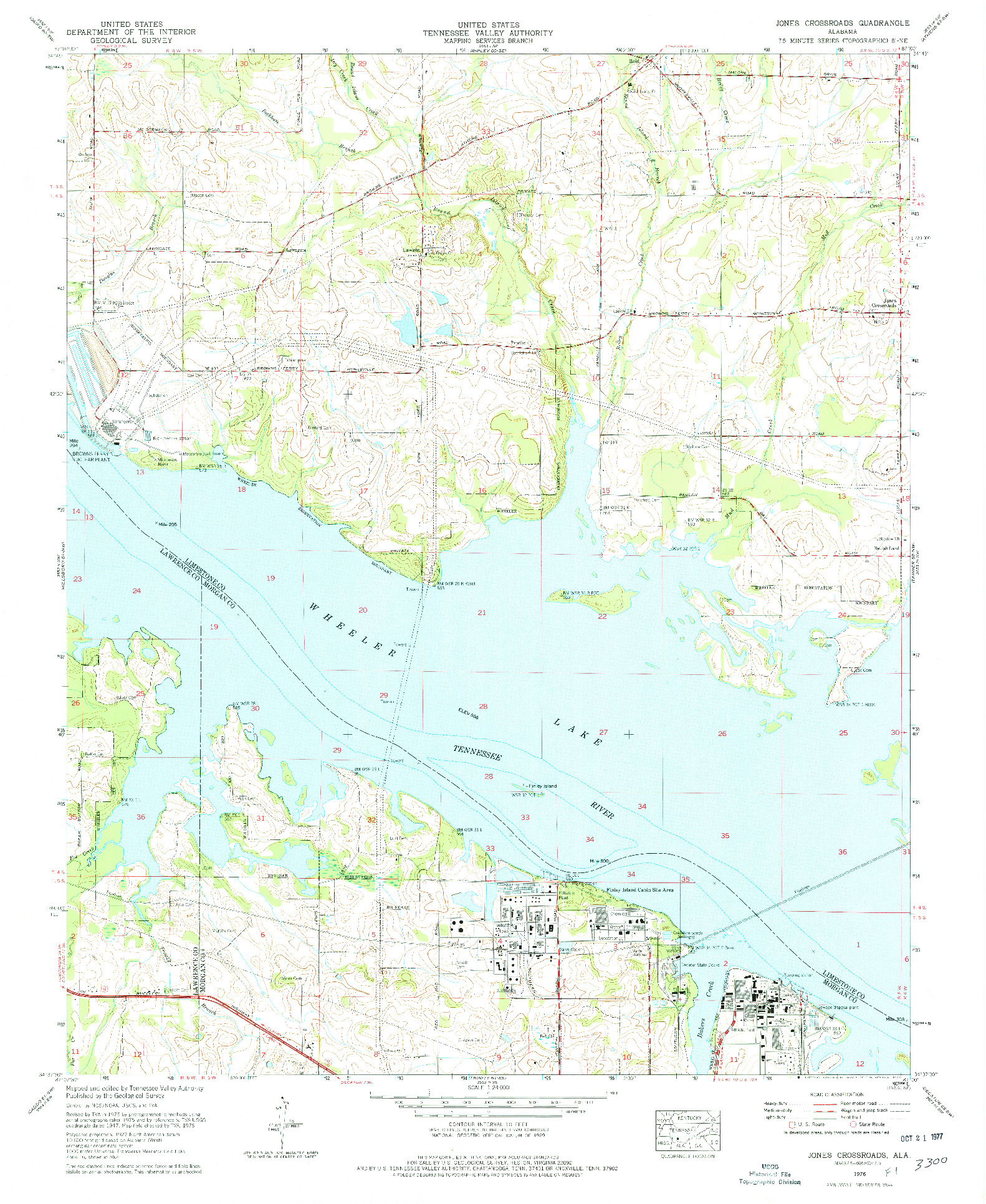 USGS 1:24000-SCALE QUADRANGLE FOR JONES CROSSROADS, AL 1976