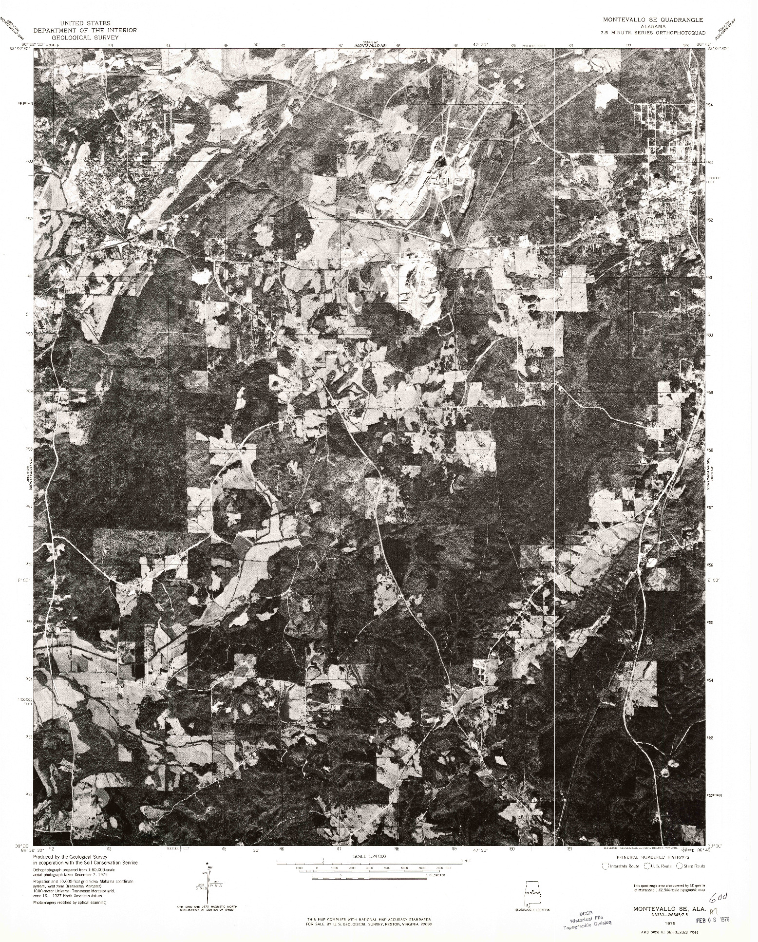 USGS 1:24000-SCALE QUADRANGLE FOR MONTEVALLO SE, AL 1975