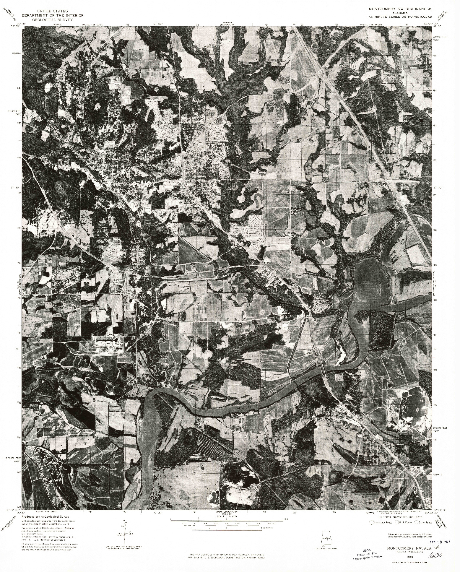 USGS 1:24000-SCALE QUADRANGLE FOR MONTGOMERY NW, AL 1975