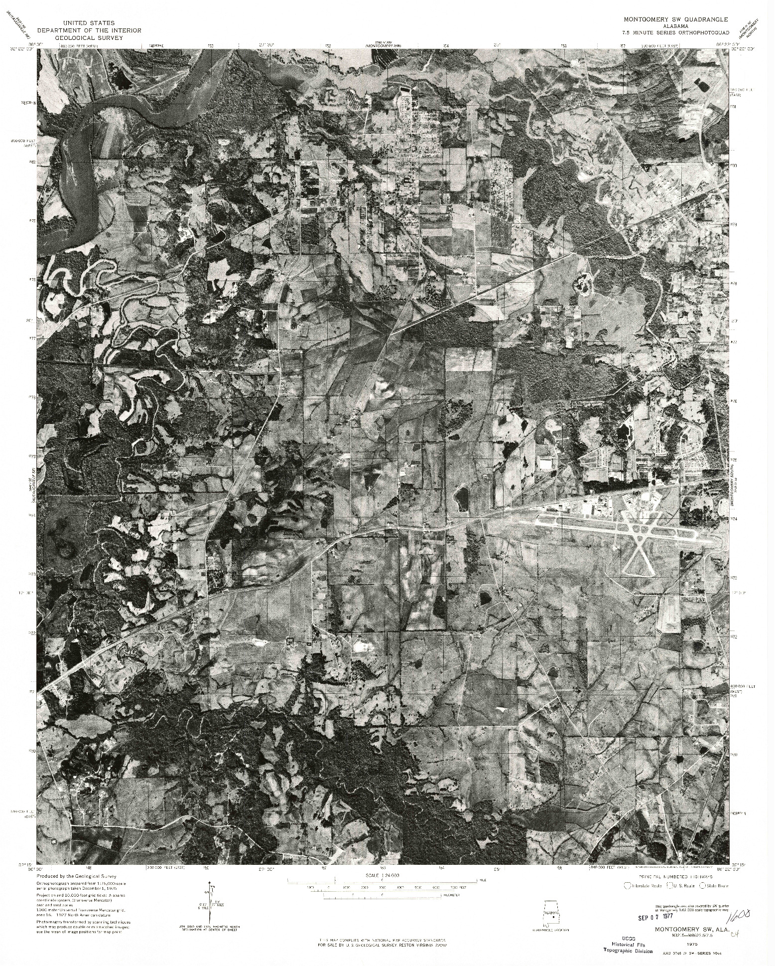 USGS 1:24000-SCALE QUADRANGLE FOR MONTGOMERY SW, AL 1975