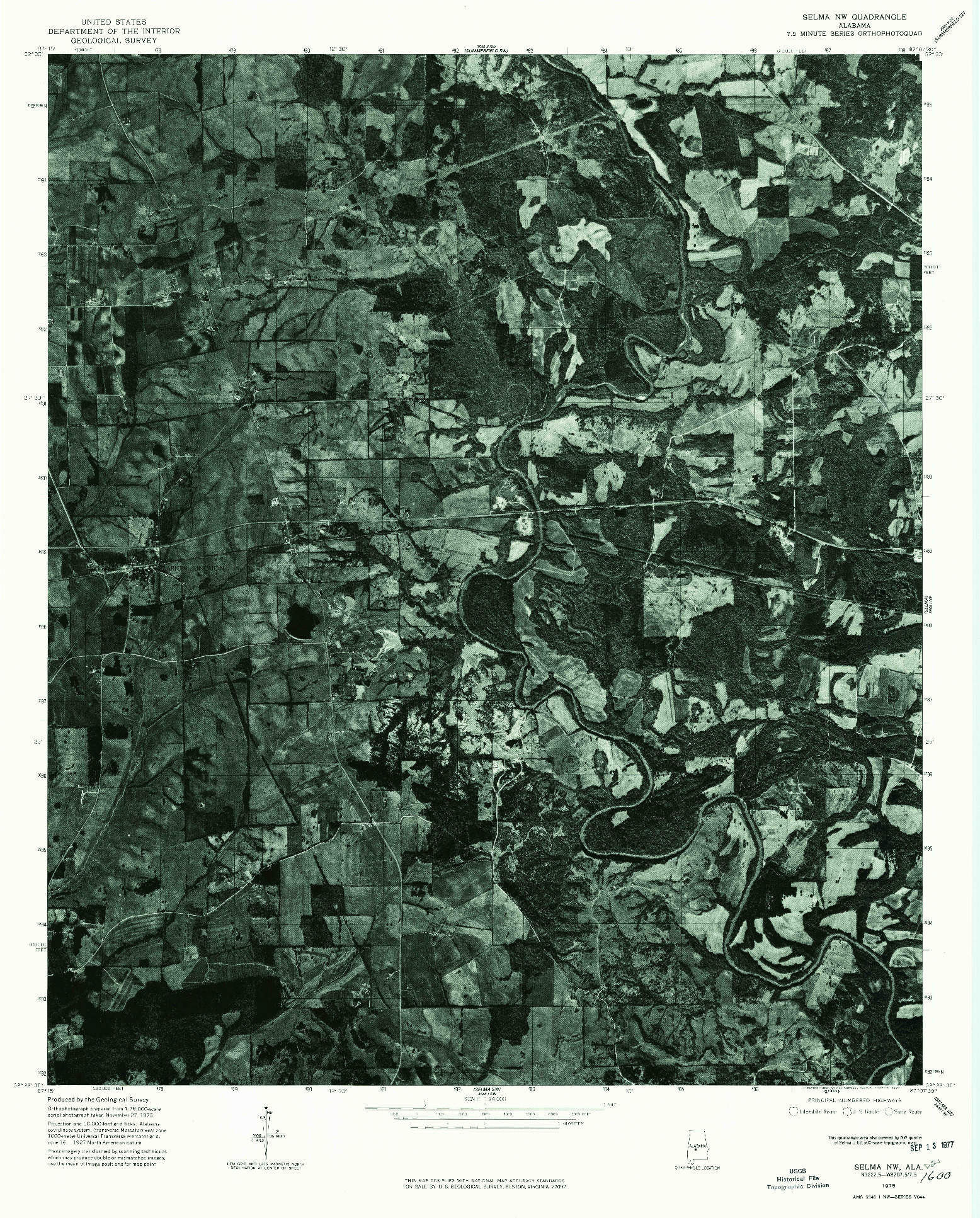 USGS 1:24000-SCALE QUADRANGLE FOR SELMA NW, AL 1975