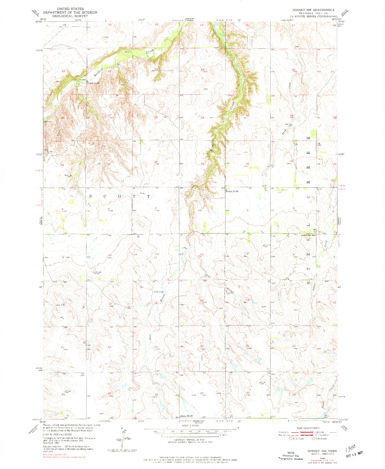 USGS 1:24000-SCALE QUADRANGLE FOR DORSEY NW, NE 1950