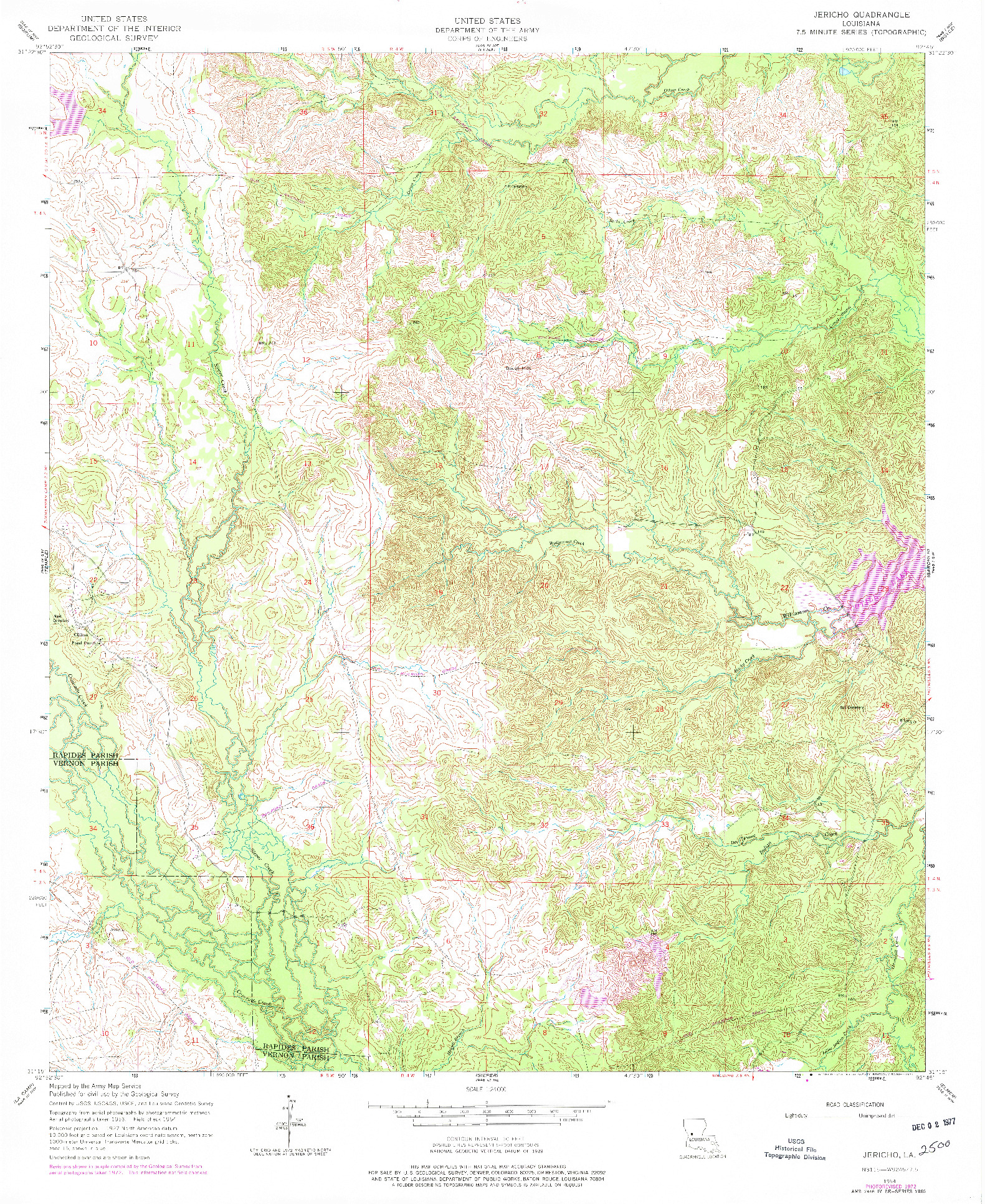 USGS 1:24000-SCALE QUADRANGLE FOR JERICHO, LA 1954