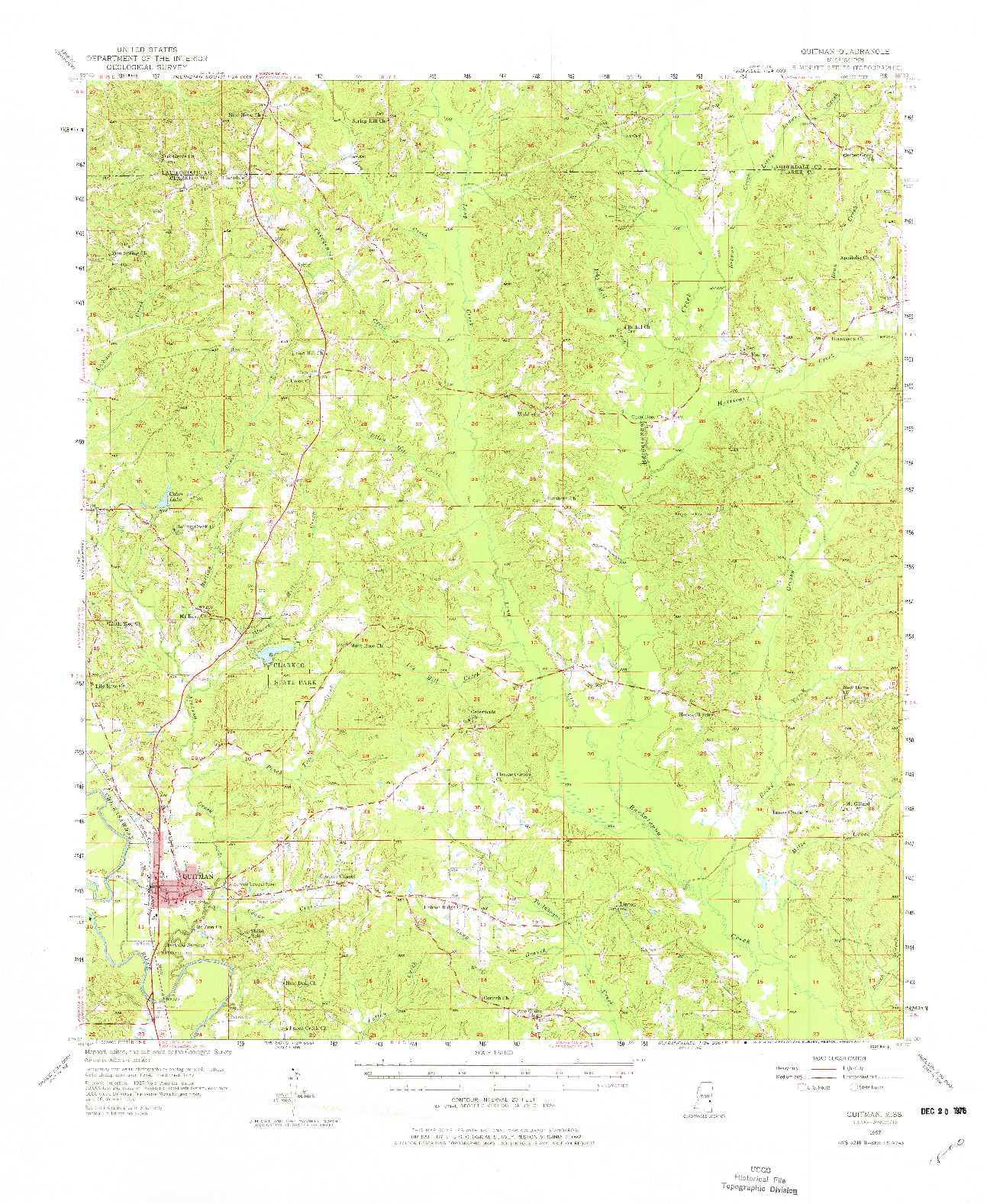 USGS 1:62500-SCALE QUADRANGLE FOR QUITMAN, MS 1957