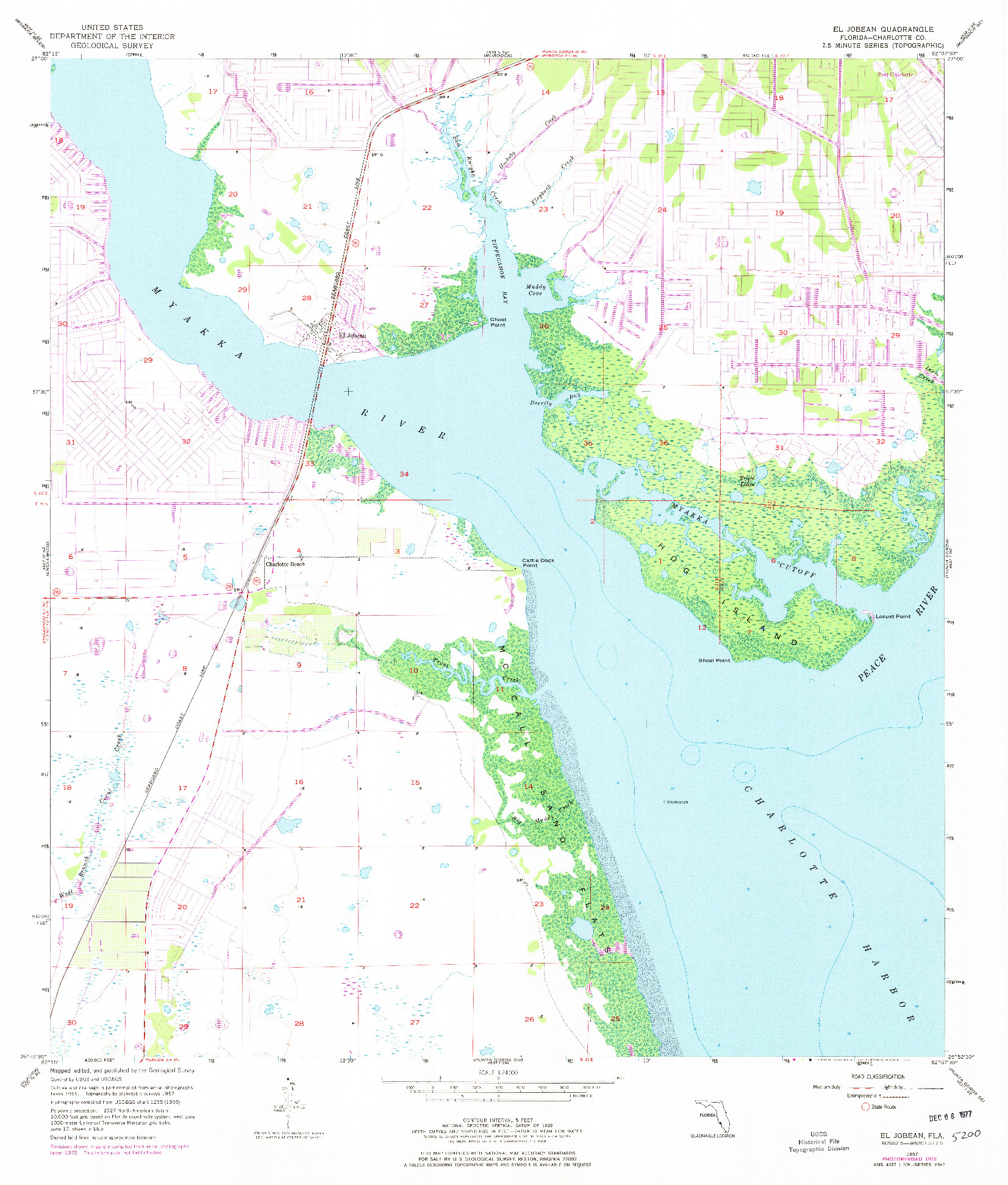 USGS 1:24000-SCALE QUADRANGLE FOR EL JOBEAN, FL 1957