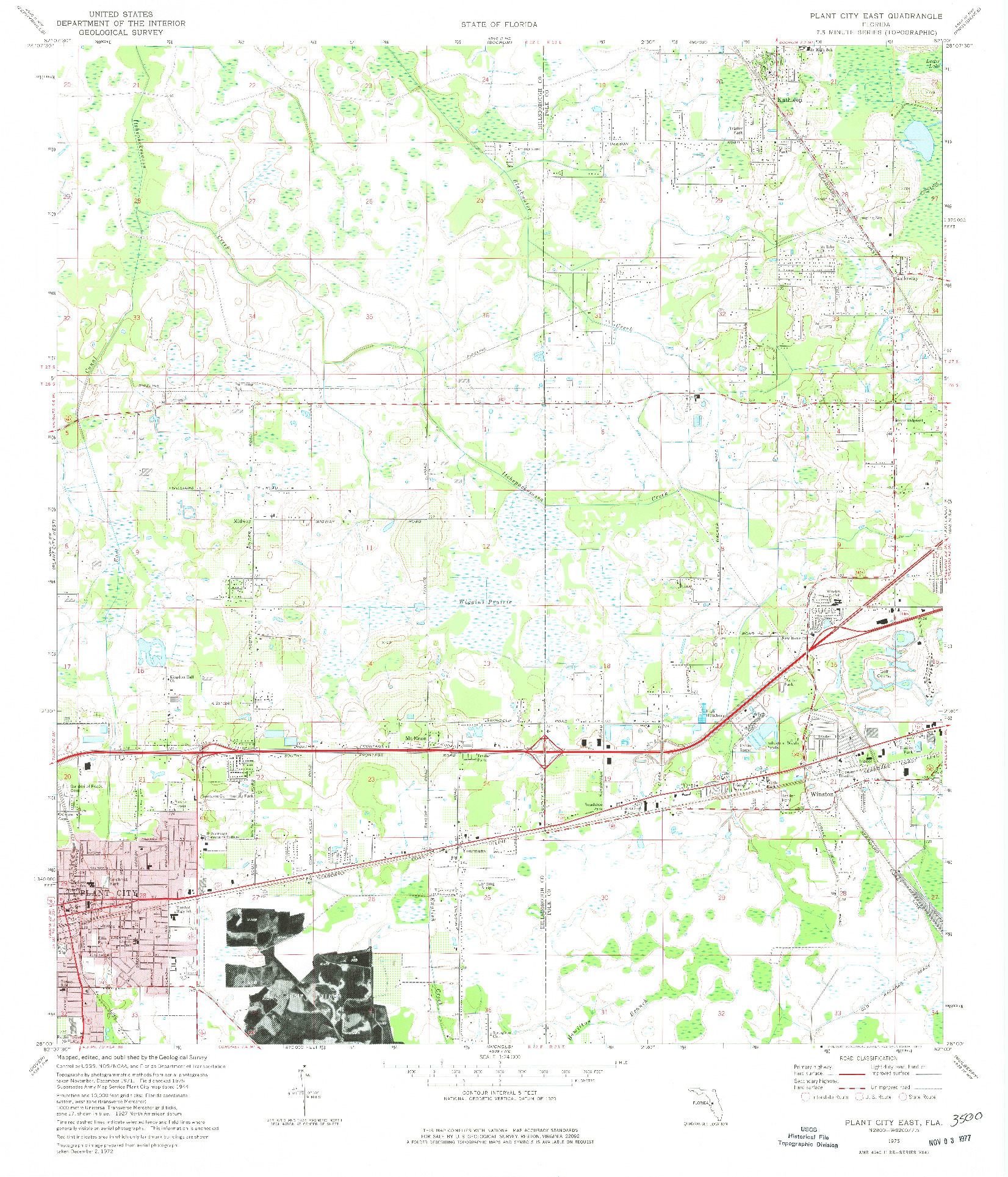 USGS 1:24000-SCALE QUADRANGLE FOR PLANT CITY EAST, FL 1975