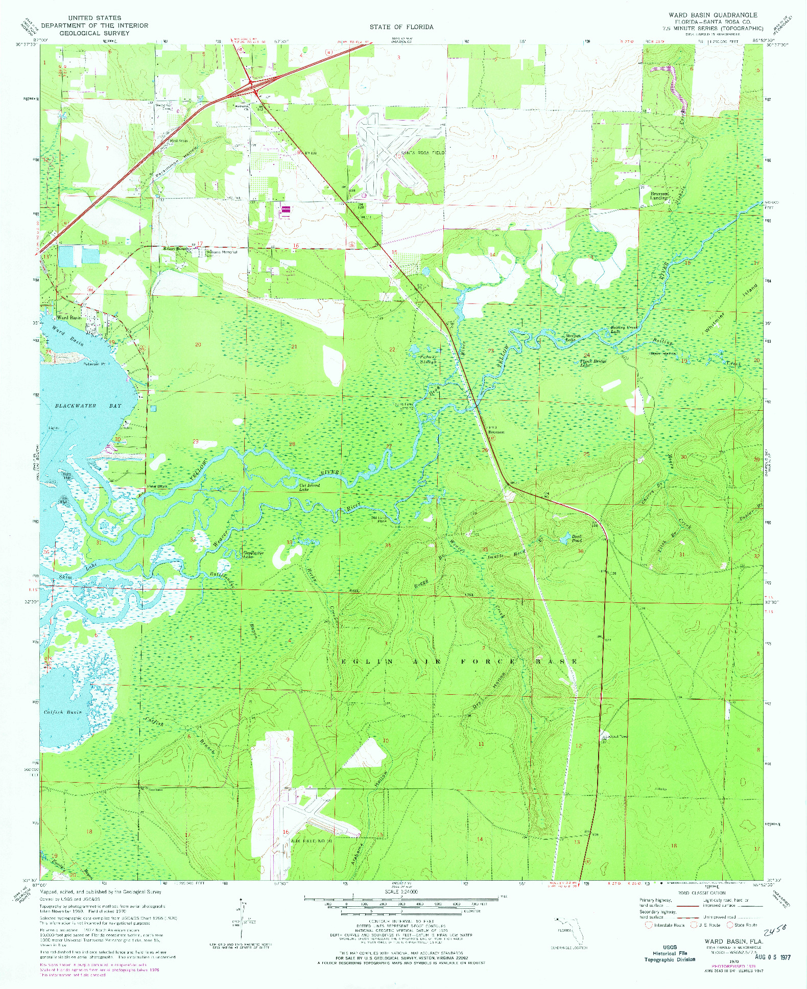 USGS 1:24000-SCALE QUADRANGLE FOR WARD BASIN, FL 1970