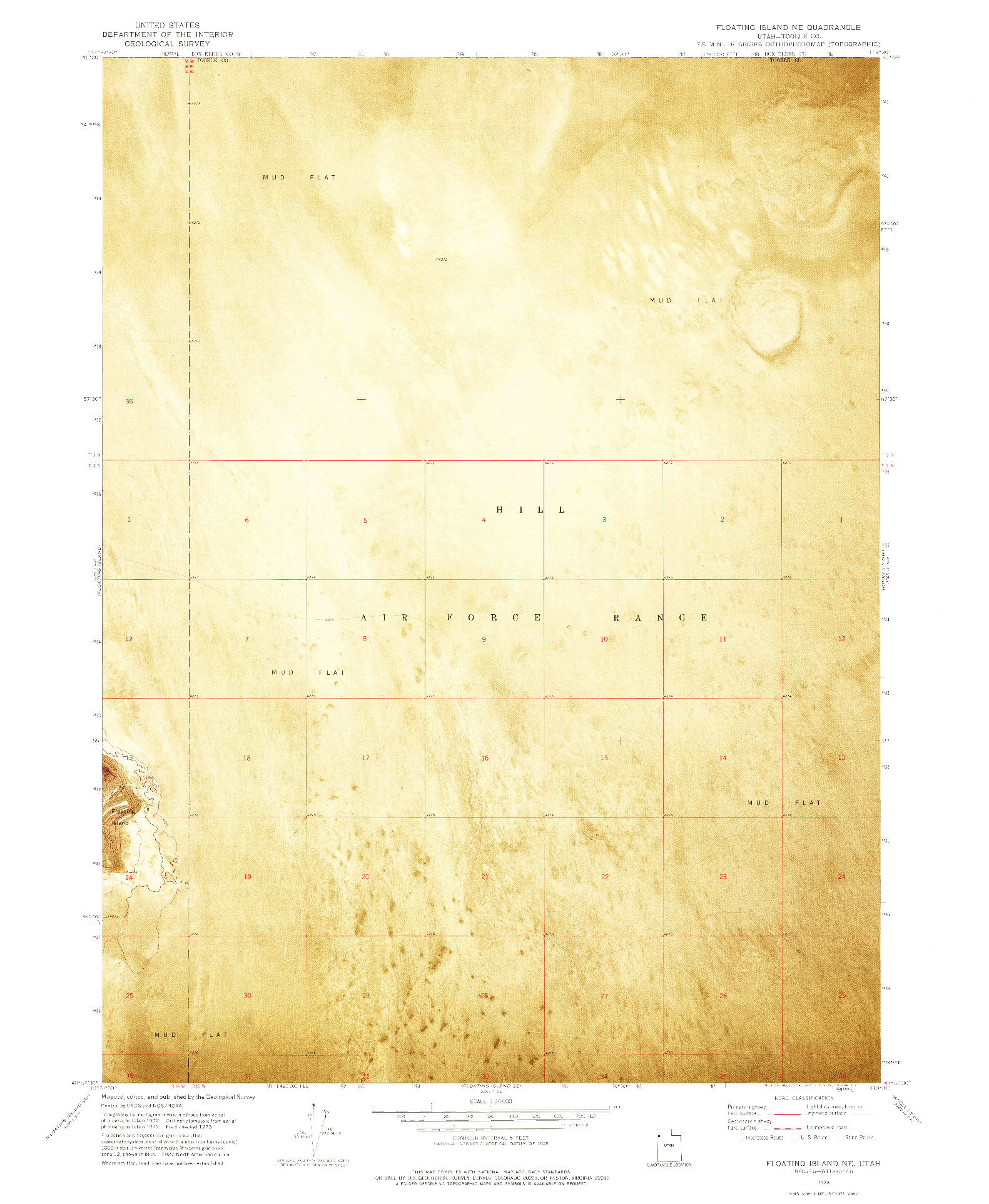 USGS 1:24000-SCALE QUADRANGLE FOR FLOATING ISLAND NE, UT 1973