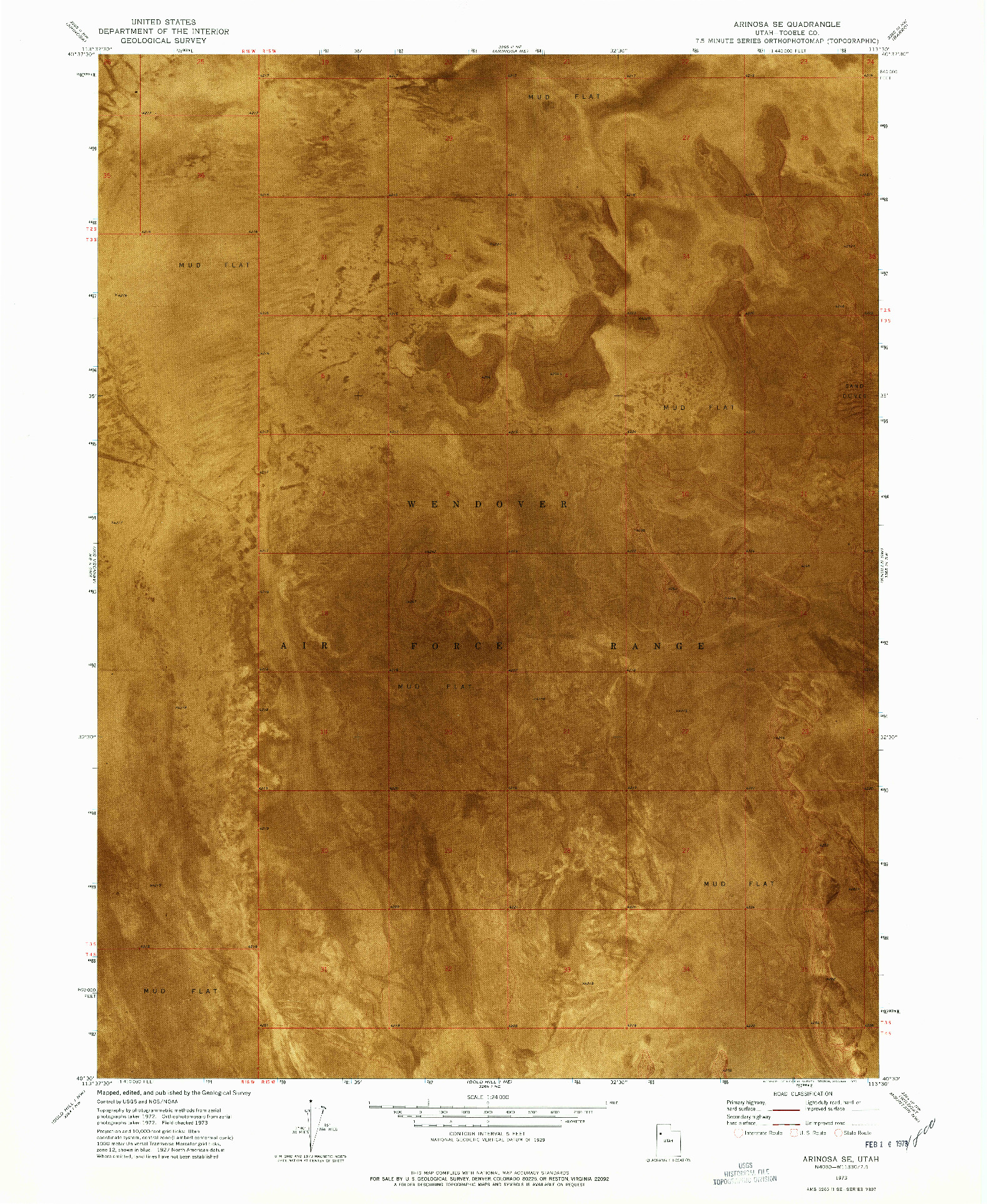 USGS 1:24000-SCALE QUADRANGLE FOR ARINOSA SE, UT 1973