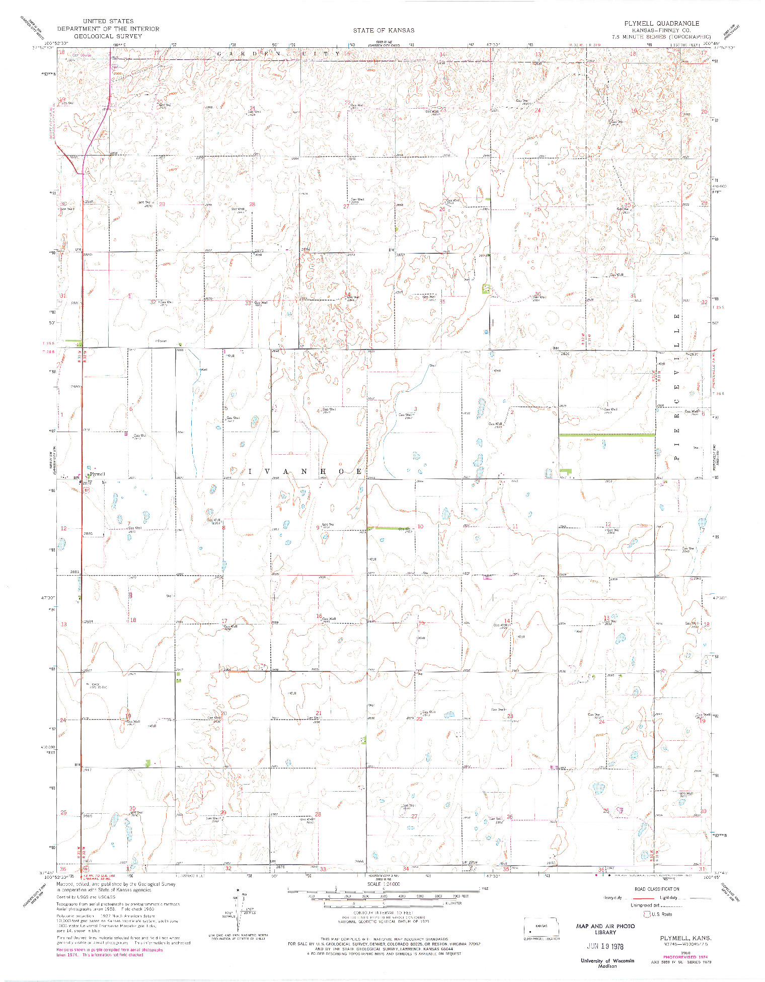 USGS 1:24000-SCALE QUADRANGLE FOR PLYMELL, KS 1960