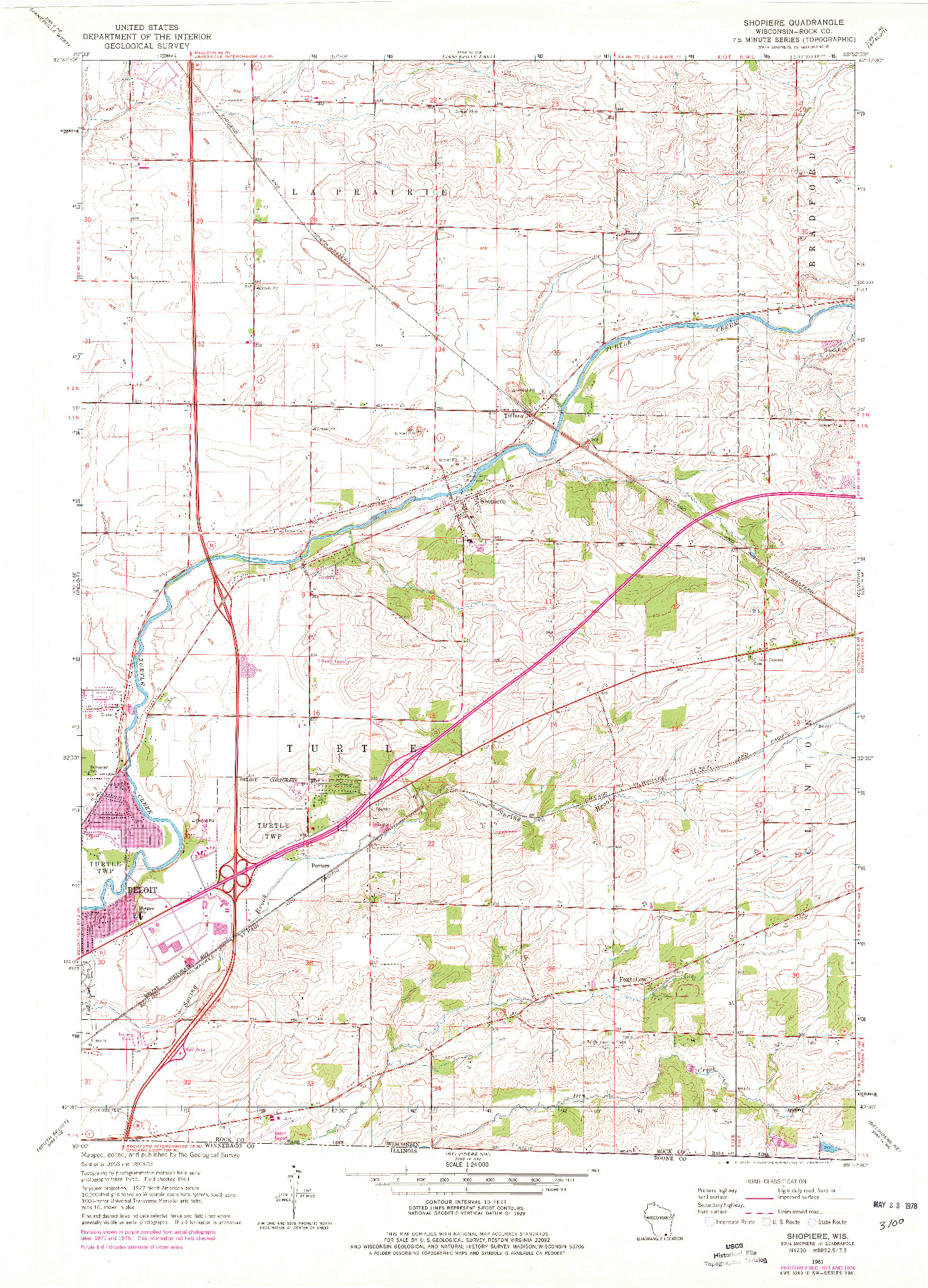 USGS 1:24000-SCALE QUADRANGLE FOR SHOPIERE, WI 1961