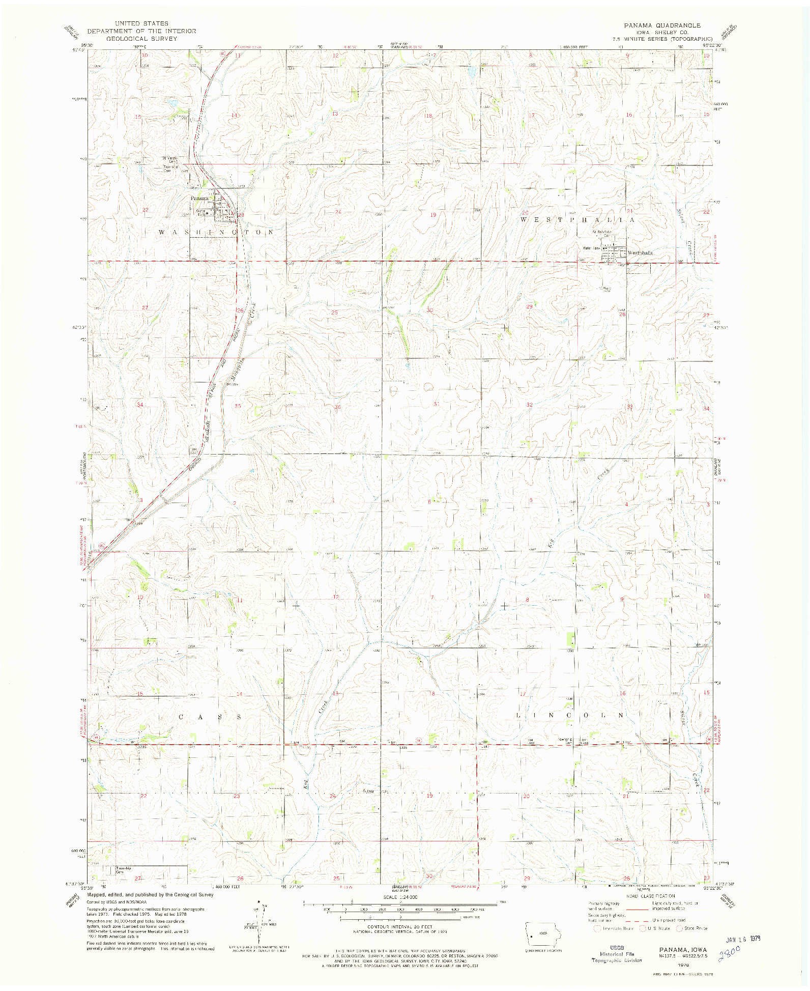 USGS 1:24000-SCALE QUADRANGLE FOR PANAMA, IA 1978