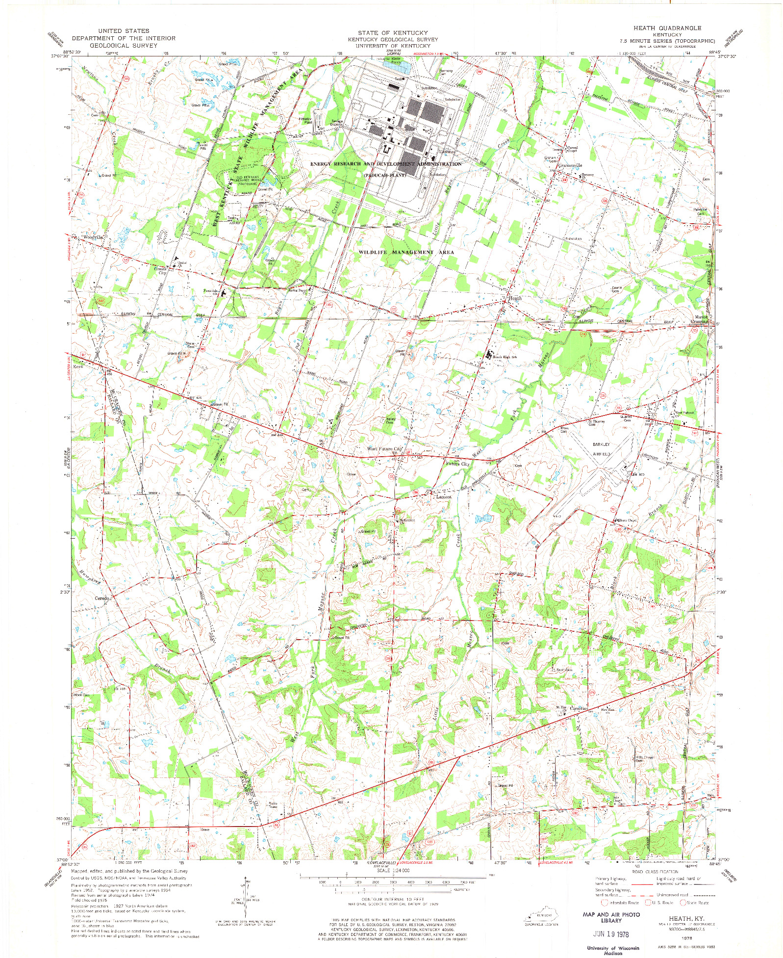 USGS 1:24000-SCALE QUADRANGLE FOR HEATH, KY 1978