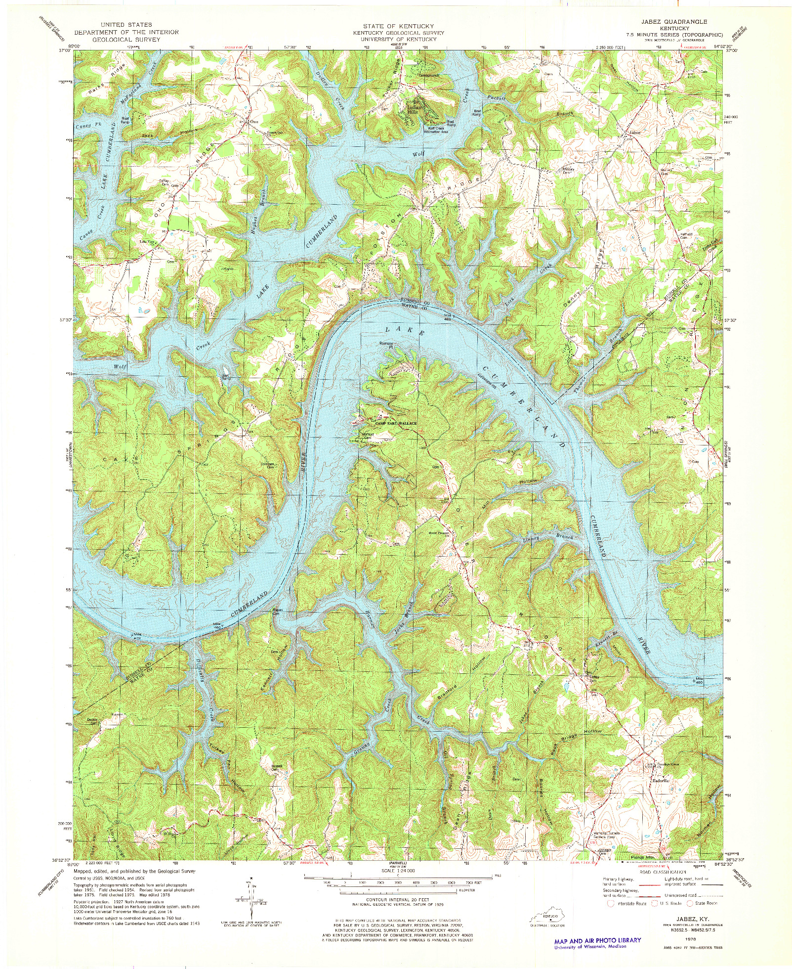 USGS 1:24000-SCALE QUADRANGLE FOR JABEZ, KY 1978