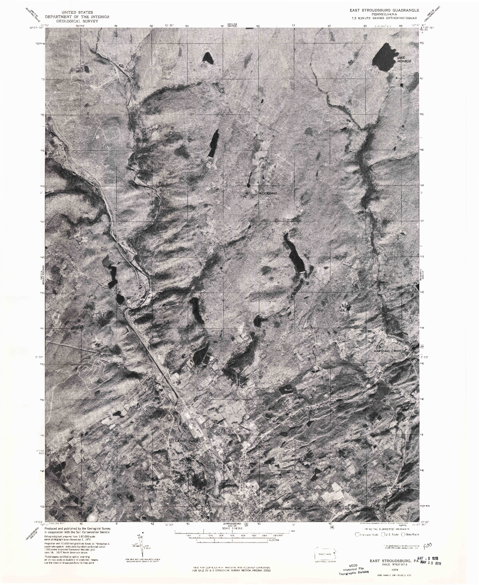 USGS 1:24000-SCALE QUADRANGLE FOR EAST STROUDSBURG, PA 1976