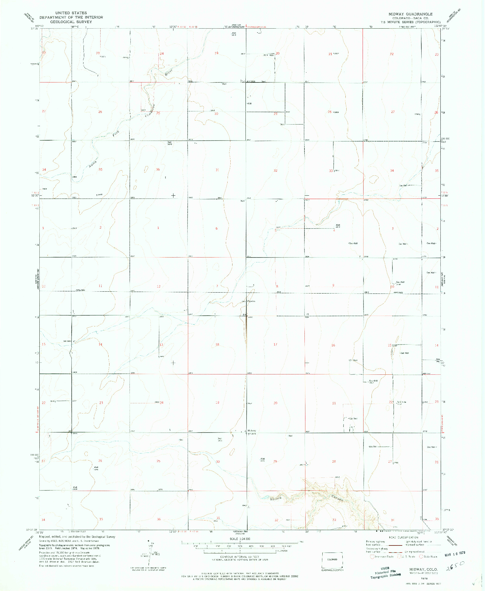 USGS 1:24000-SCALE QUADRANGLE FOR MIDWAY, CO 1978