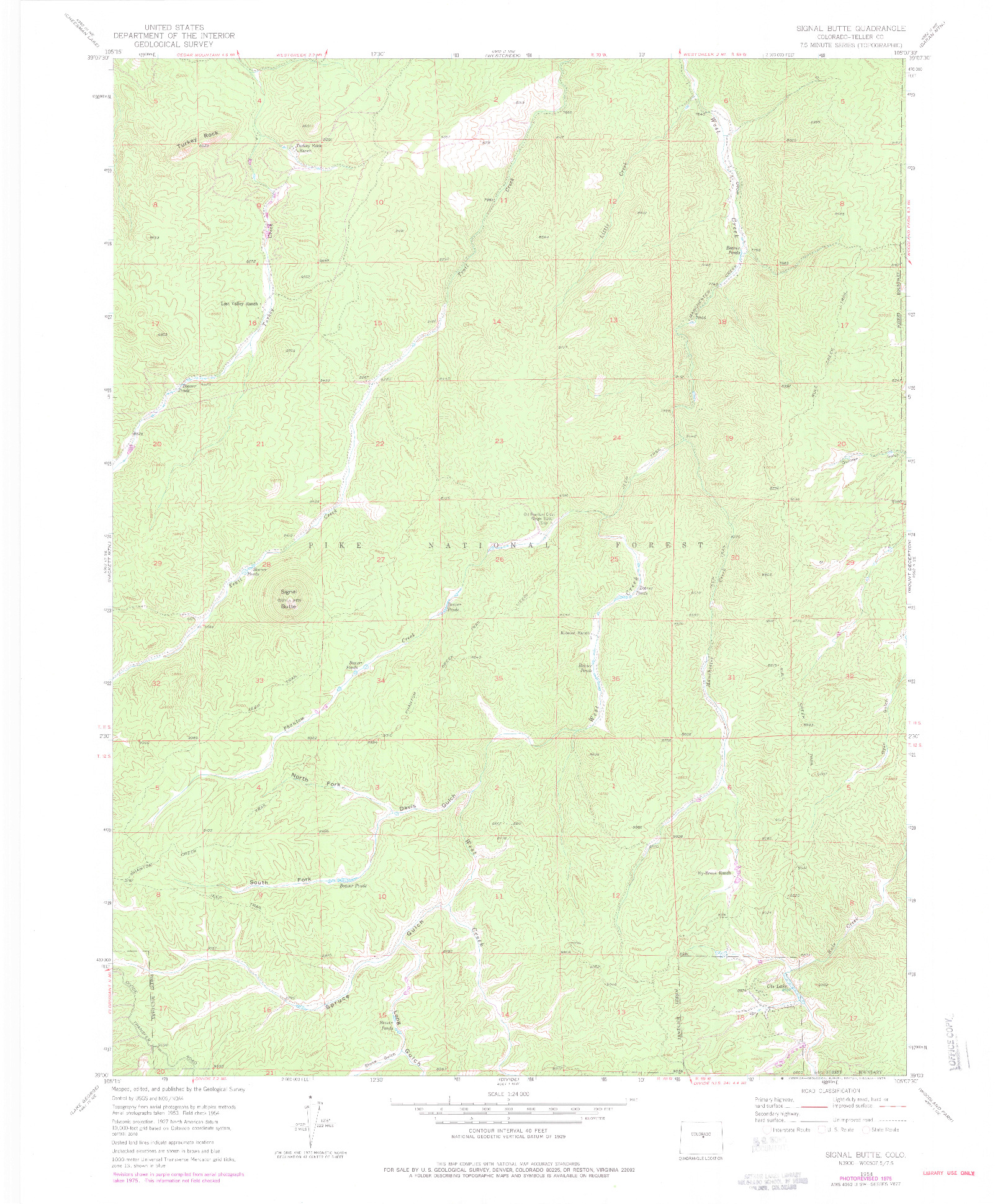 USGS 1:24000-SCALE QUADRANGLE FOR SIGNAL BUTTE, CO 1954