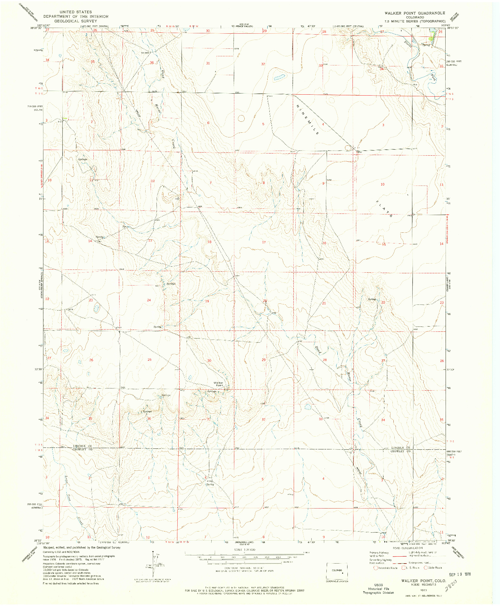 USGS 1:24000-SCALE QUADRANGLE FOR WALKER POINT, CO 1977