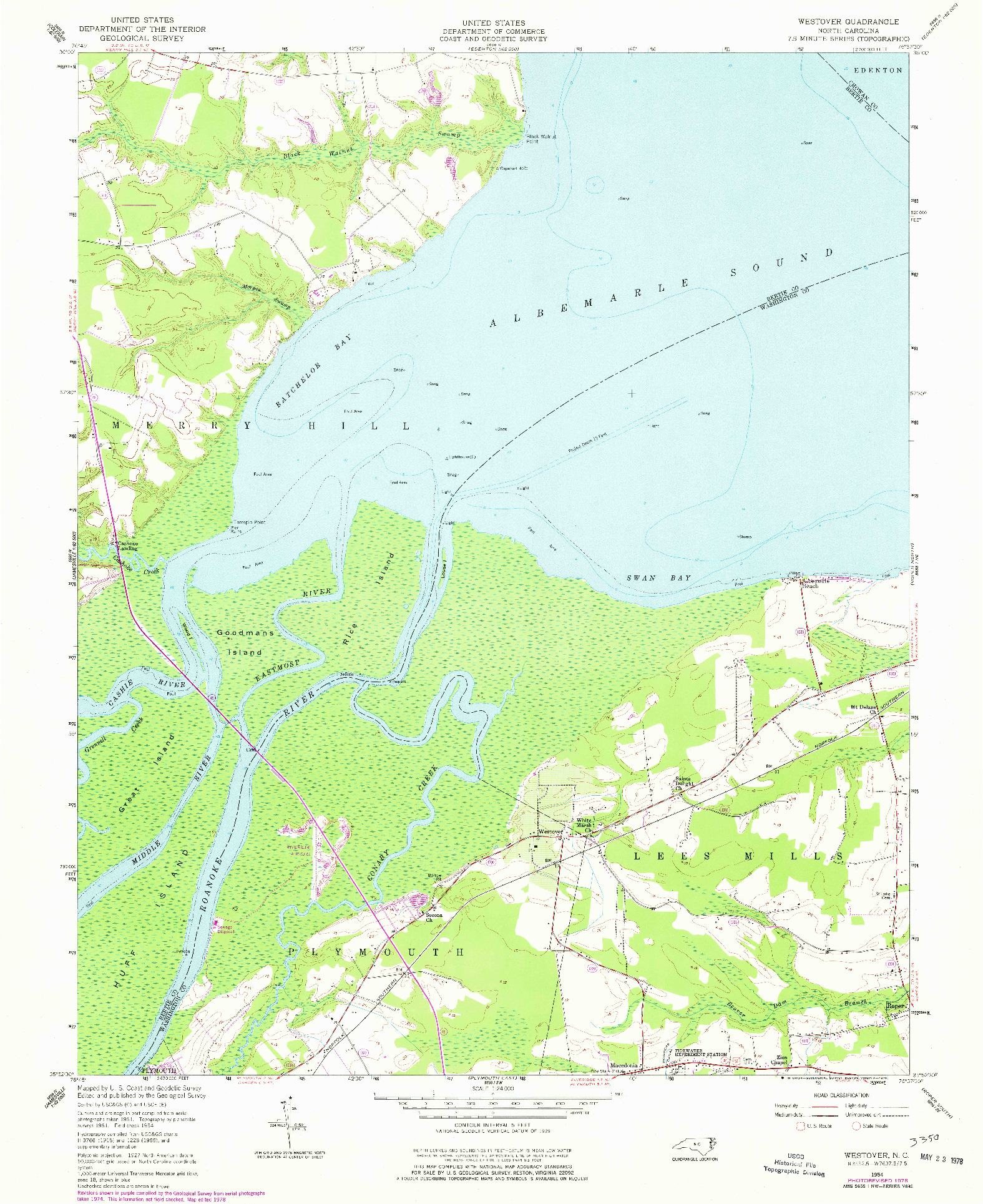 USGS 1:24000-SCALE QUADRANGLE FOR WESTOVER, NC 1954