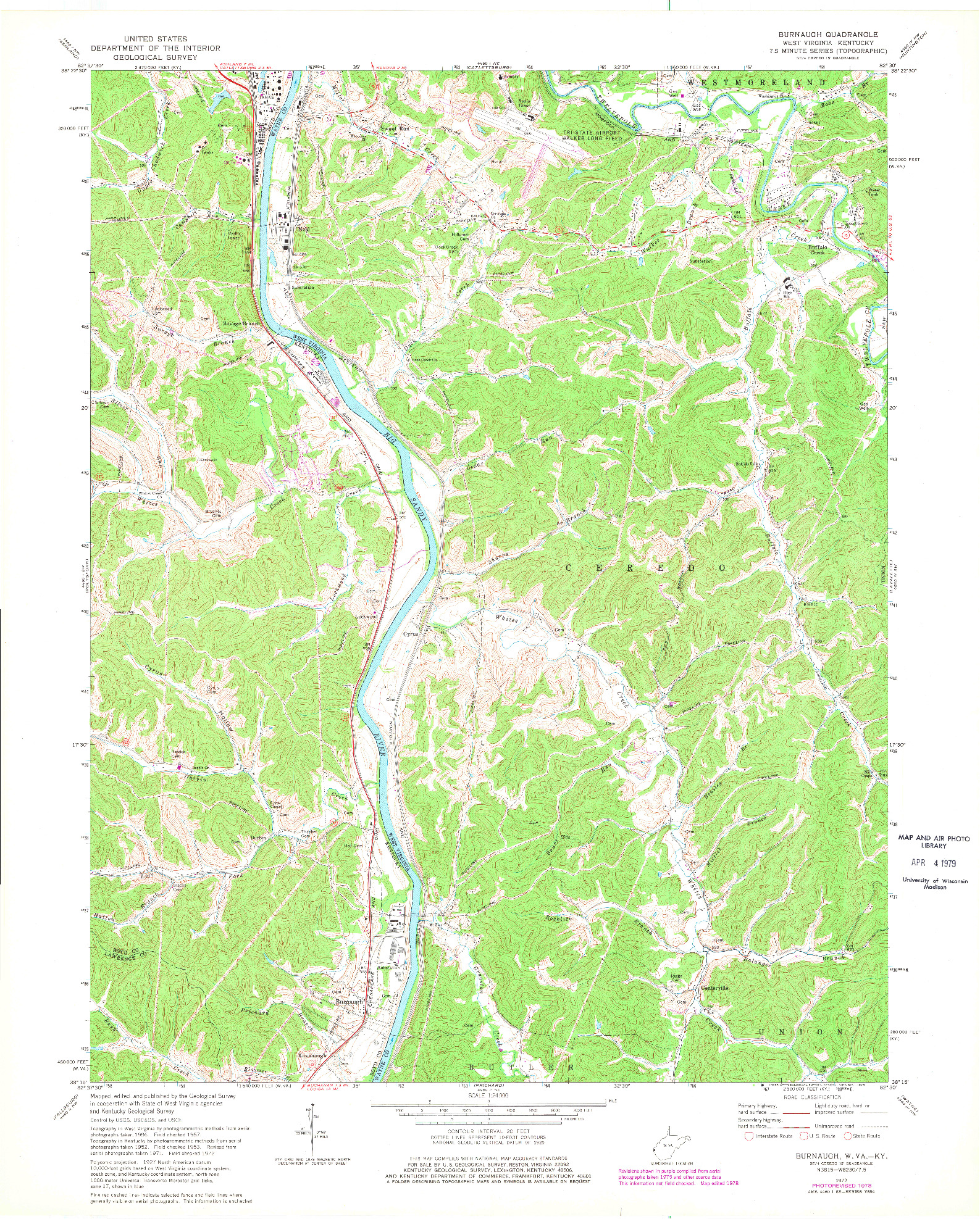 USGS 1:24000-SCALE QUADRANGLE FOR BURNAUGH, WV 1972