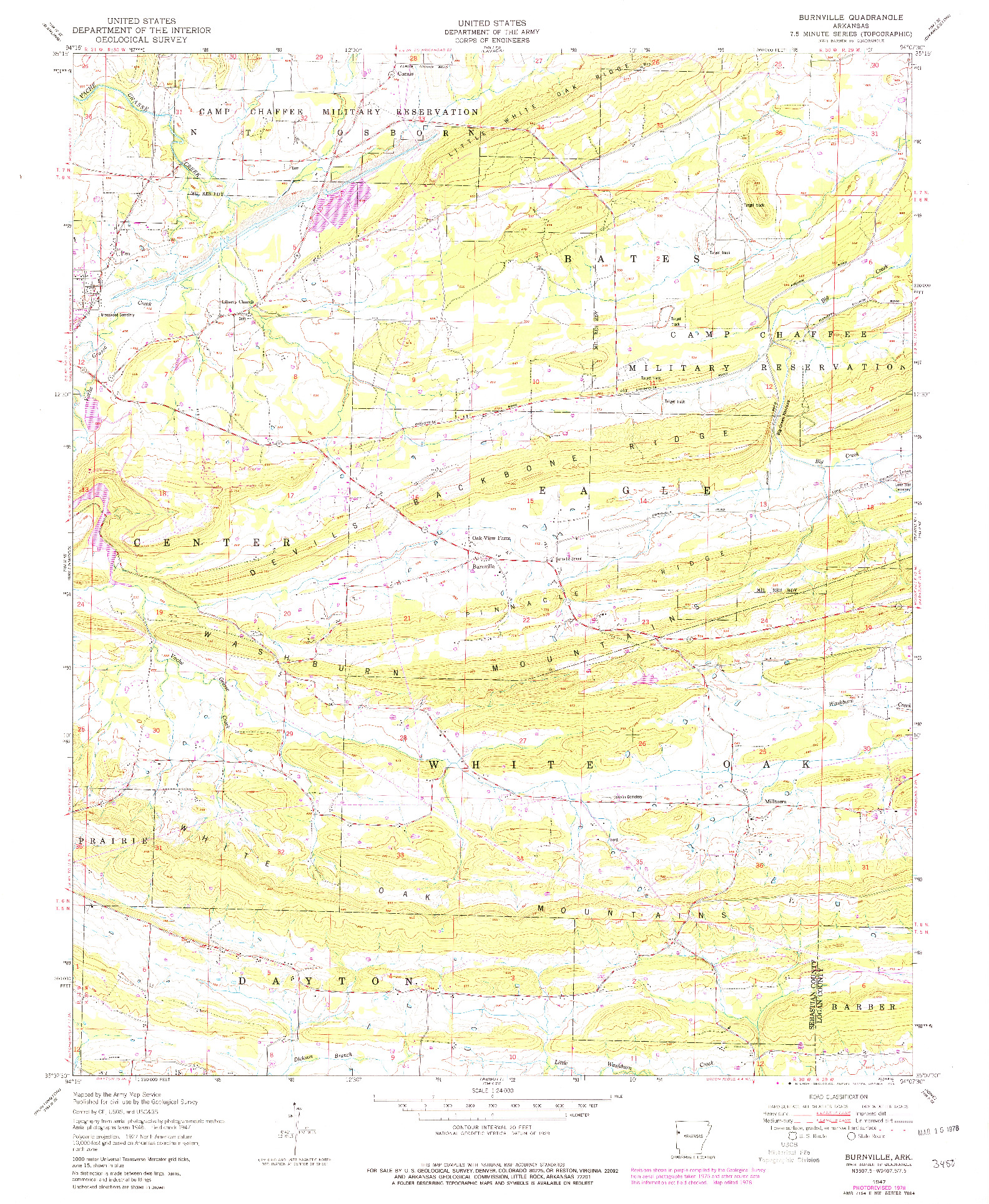 USGS 1:24000-SCALE QUADRANGLE FOR BURNVILLE, AR 1947