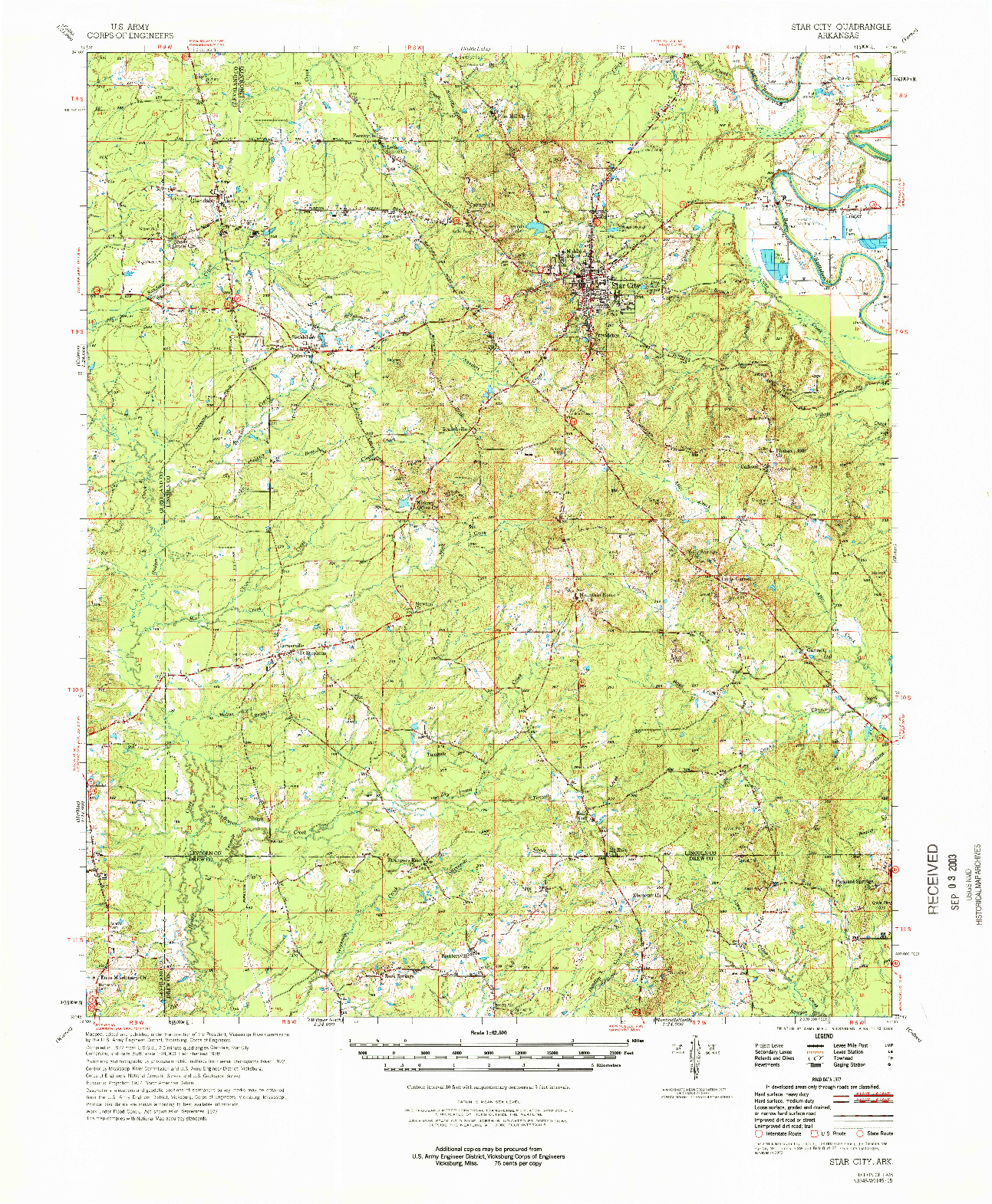 USGS 1:62500-SCALE QUADRANGLE FOR STAR CITY, AR 1978