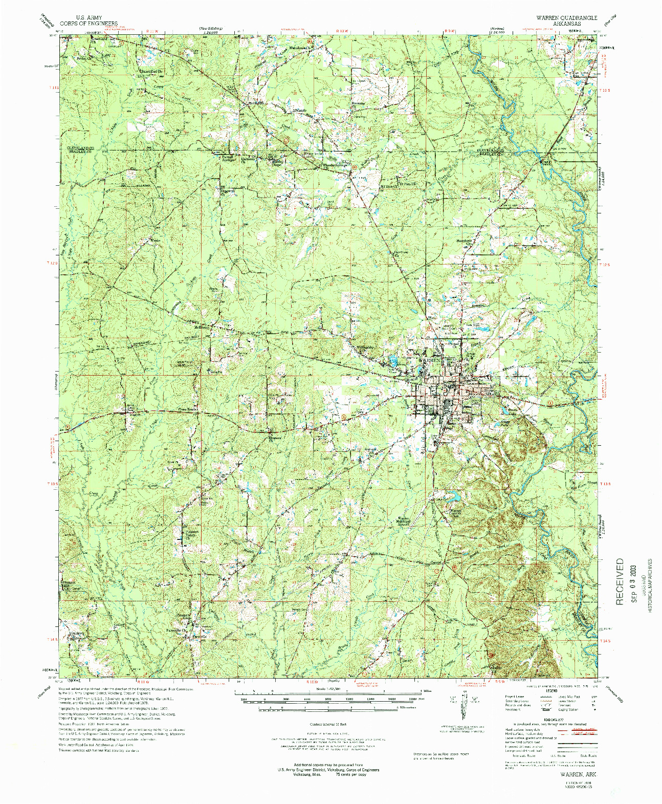 USGS 1:62500-SCALE QUADRANGLE FOR WARREN, AR 1978