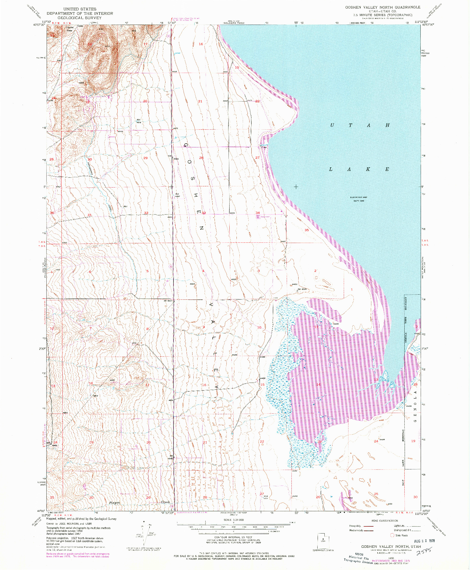 USGS 1:24000-SCALE QUADRANGLE FOR GOSHEN VALLEY NORTH, UT 1950