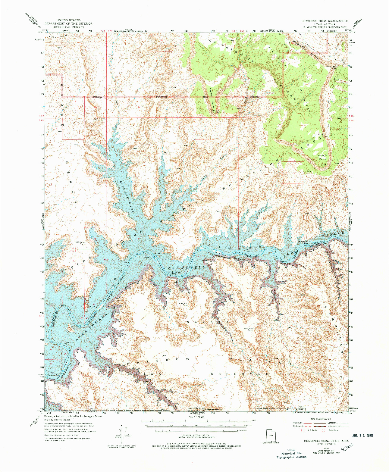 USGS 1:62500-SCALE QUADRANGLE FOR CUMMINGS MESA, UT 1953