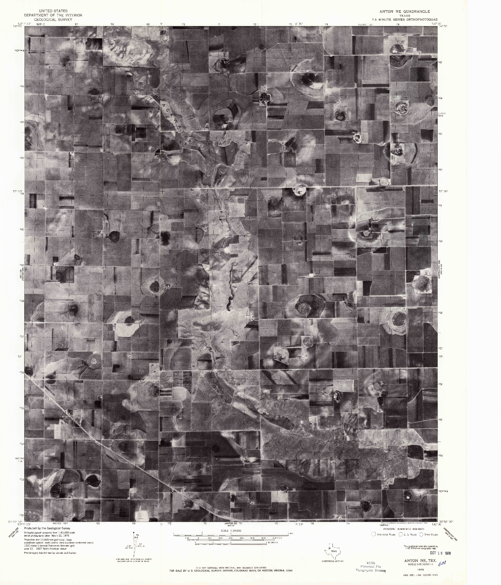 USGS 1:24000-SCALE QUADRANGLE FOR ANTON NE, TX 1976