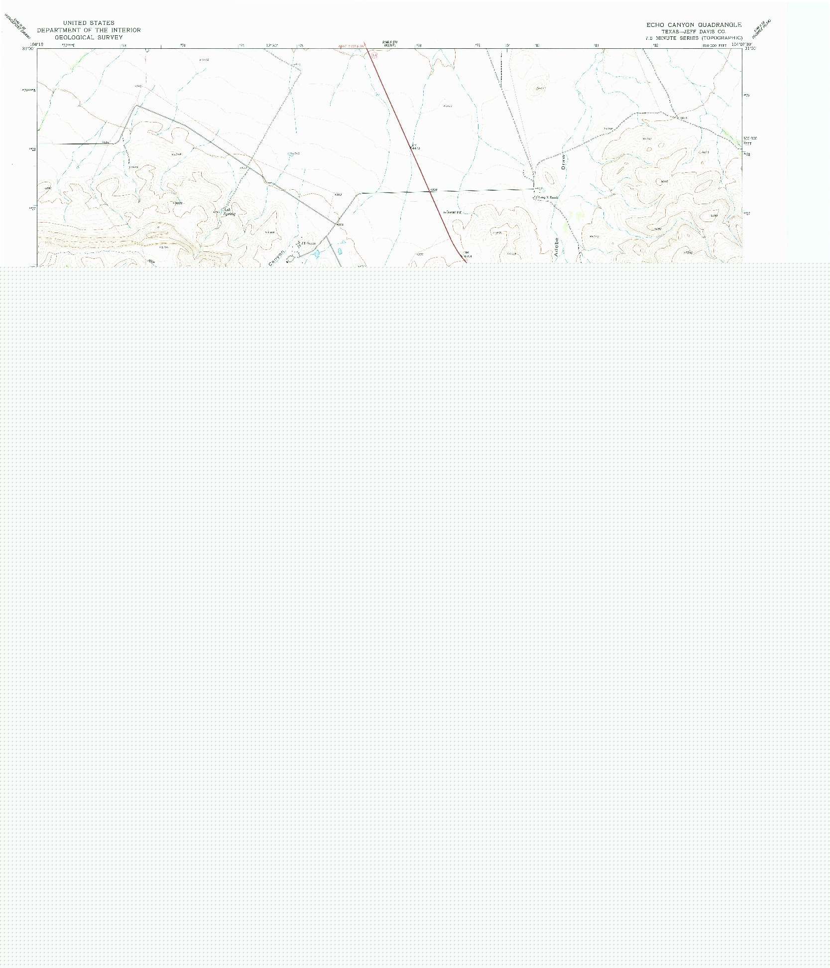 USGS 1:24000-SCALE QUADRANGLE FOR ECHO CANYON, TX 1978