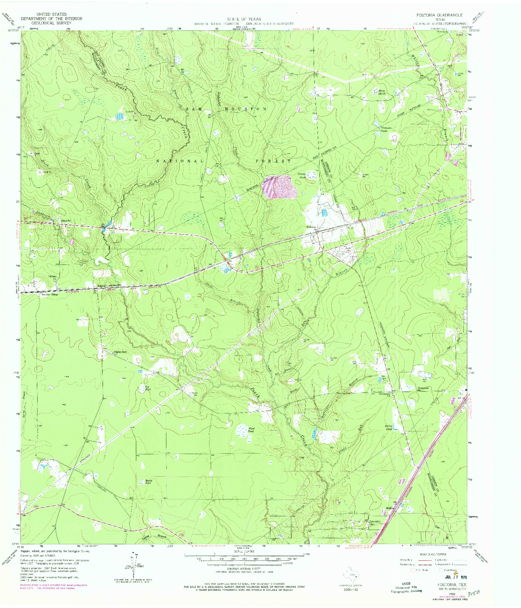 USGS 1:24000-SCALE QUADRANGLE FOR FOSTORIA, TX 1958