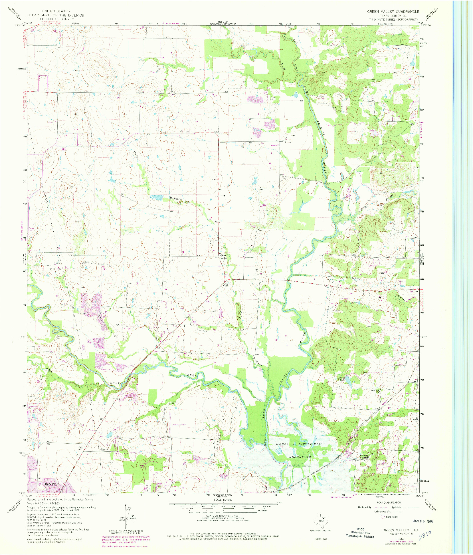 USGS 1:24000-SCALE QUADRANGLE FOR GREEN VALLEY, TX 1960