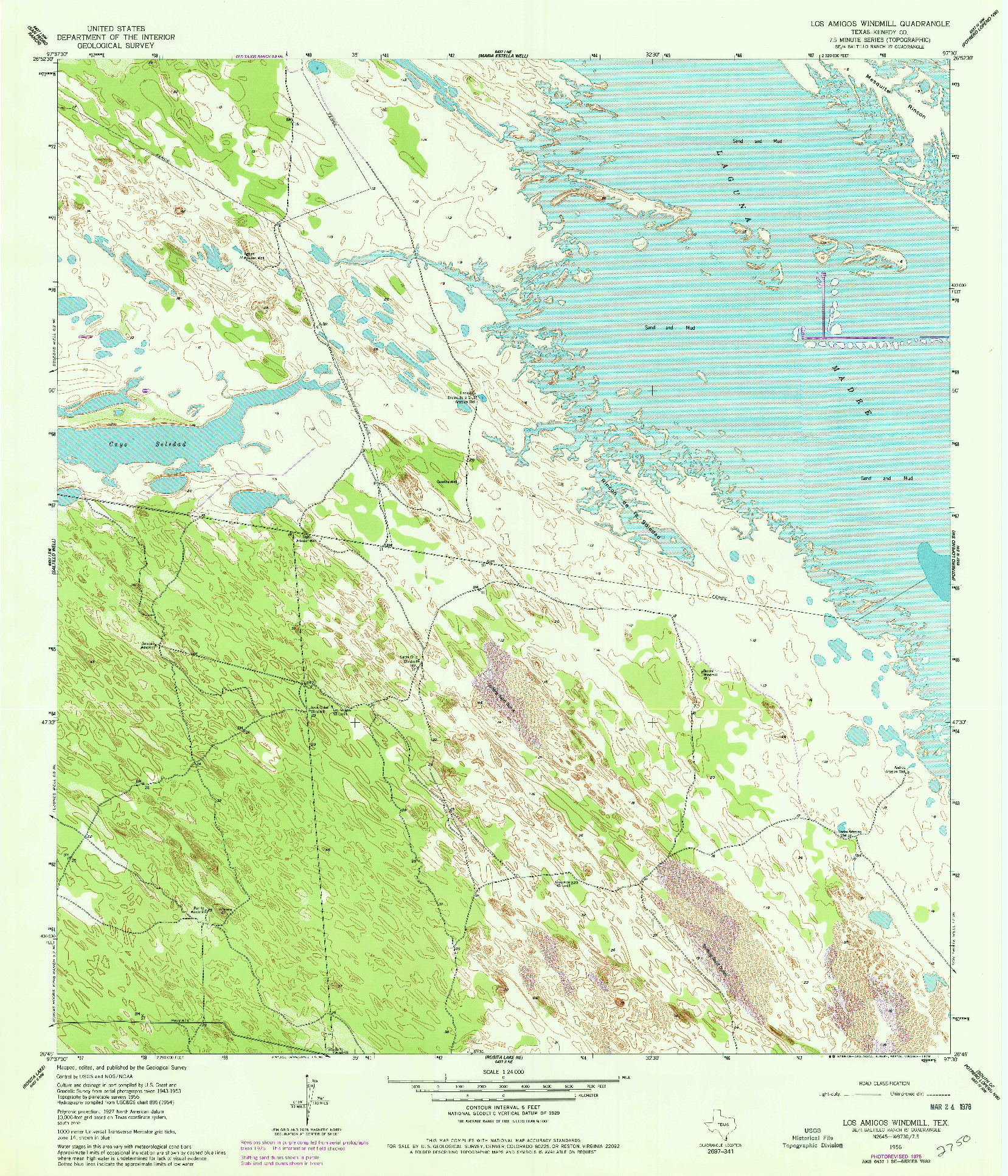 USGS 1:24000-SCALE QUADRANGLE FOR LOS AMIGOS WINDMILL, TX 1956