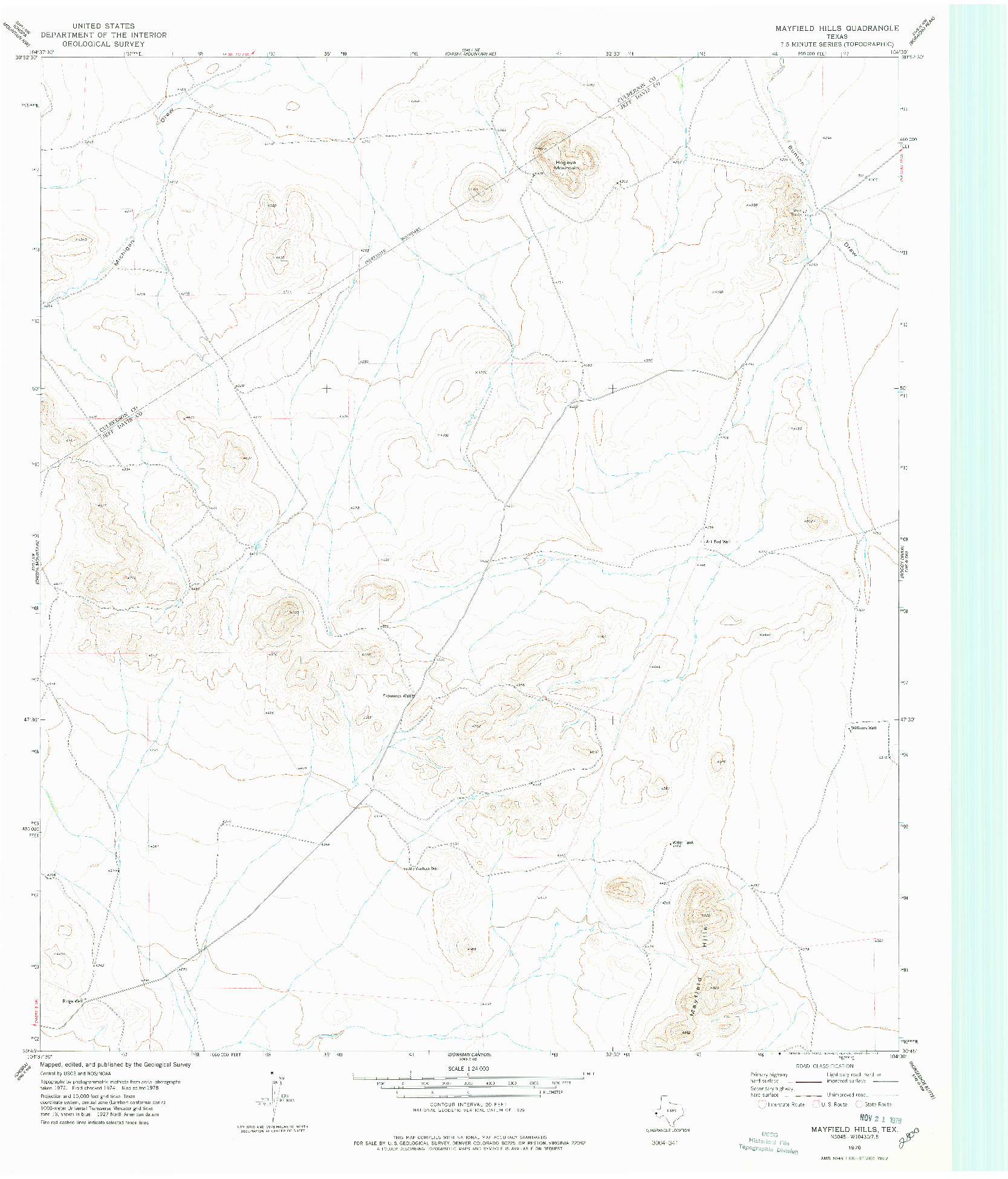 USGS 1:24000-SCALE QUADRANGLE FOR MAYFIELD HILLS, TX 1978