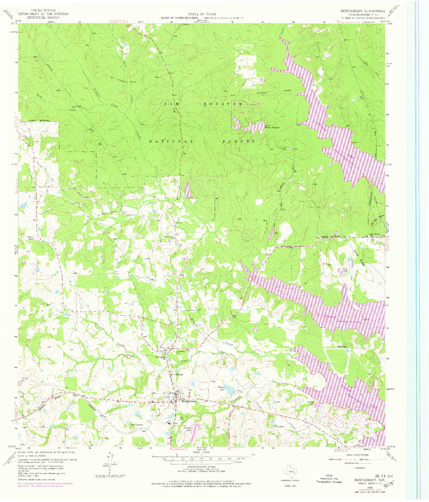 USGS 1:24000-SCALE QUADRANGLE FOR MONTGOMERY, TX 1959