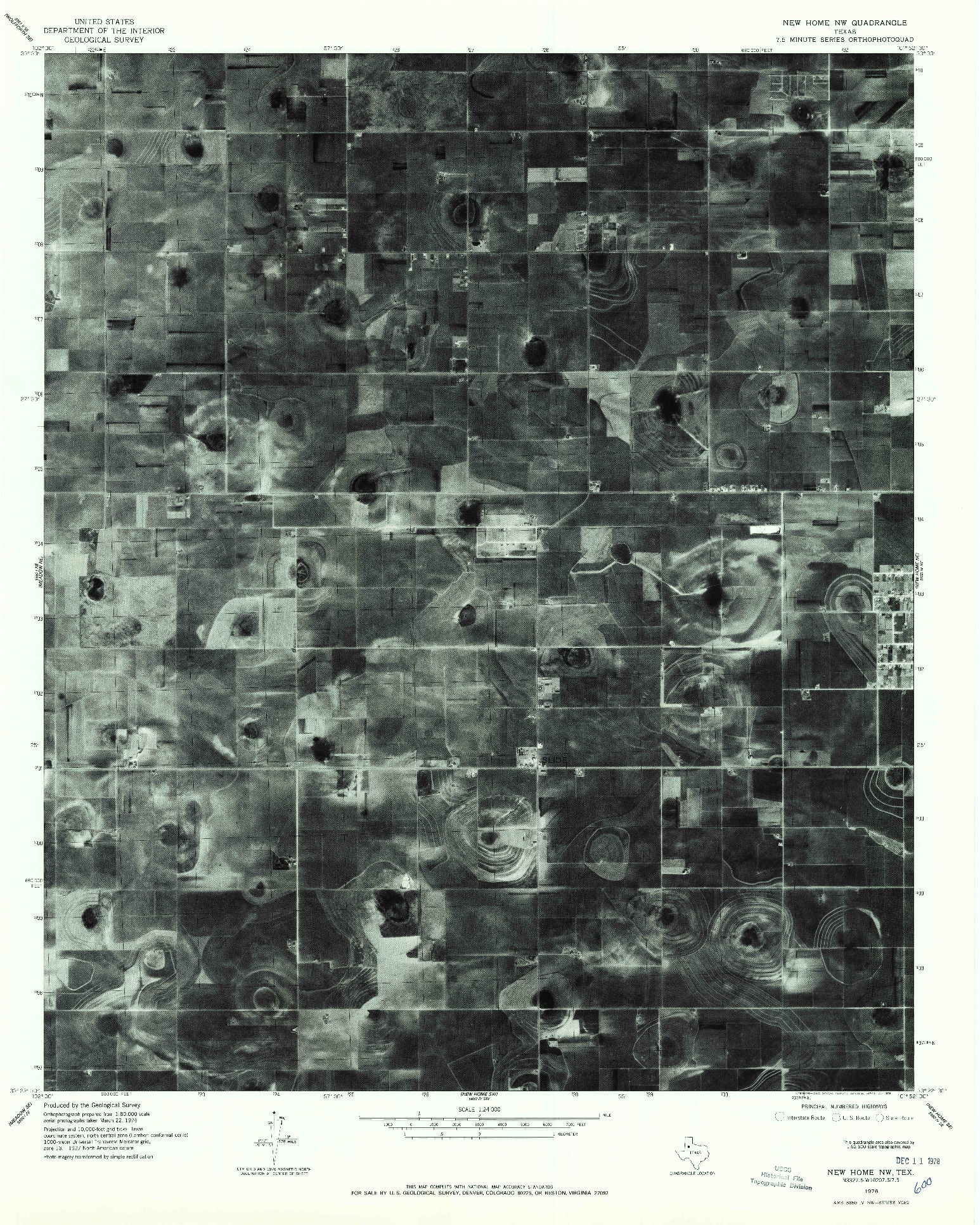 USGS 1:24000-SCALE QUADRANGLE FOR NEW HOME NW, TX 1976