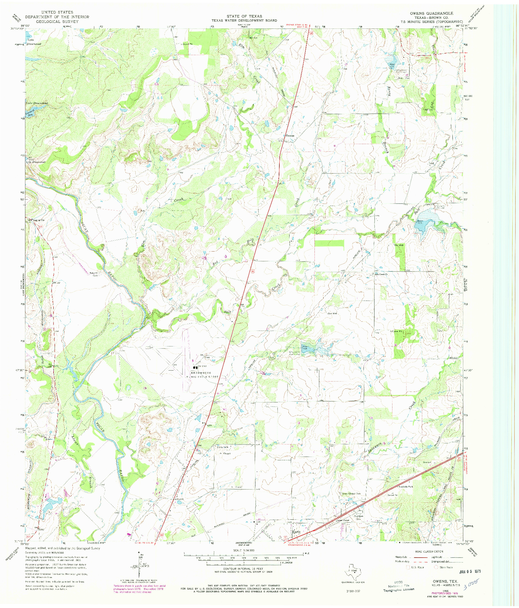 USGS 1:24000-SCALE QUADRANGLE FOR OWENS, TX 1966