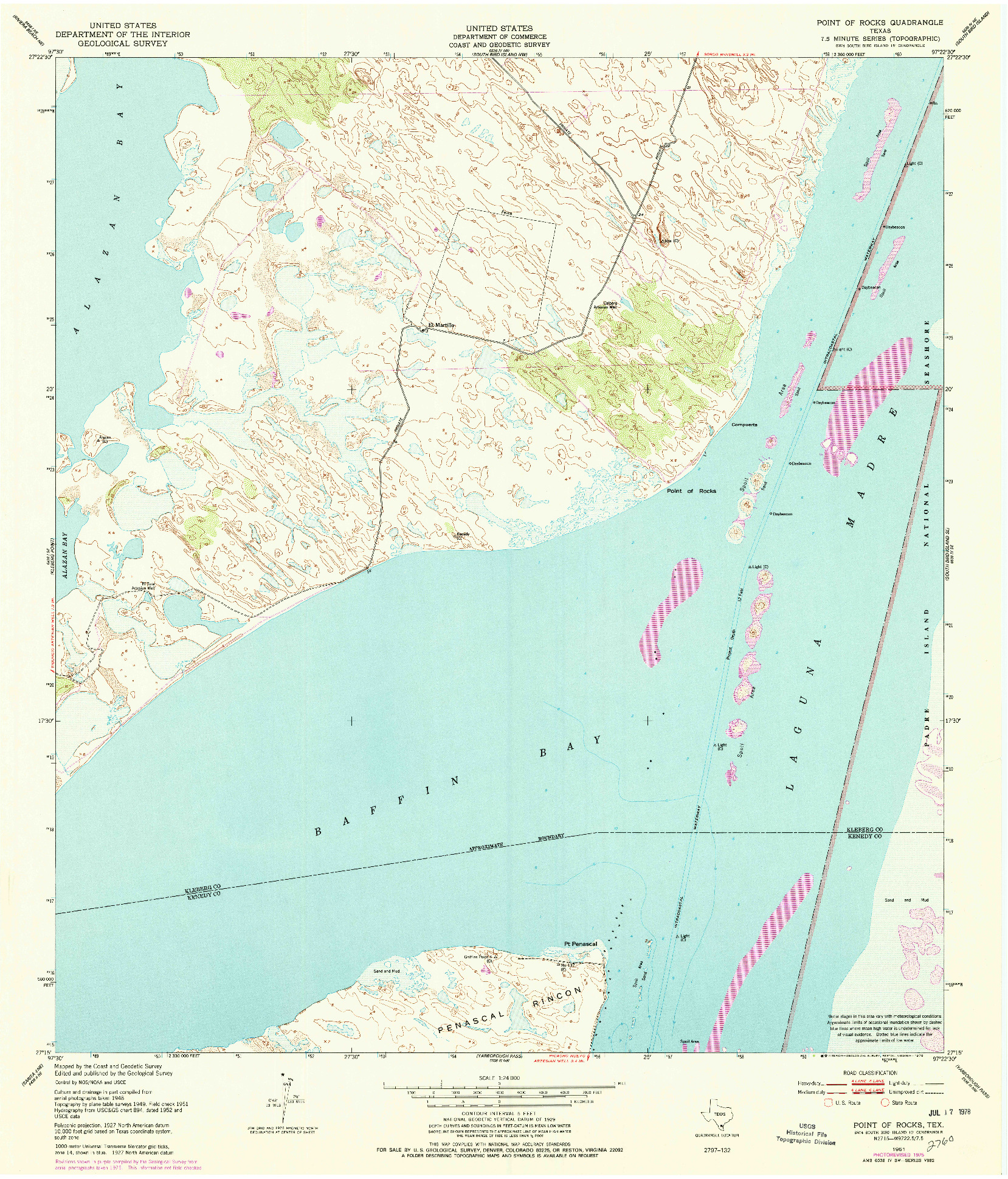 USGS 1:24000-SCALE QUADRANGLE FOR POINT OF ROCKS, TX 1951