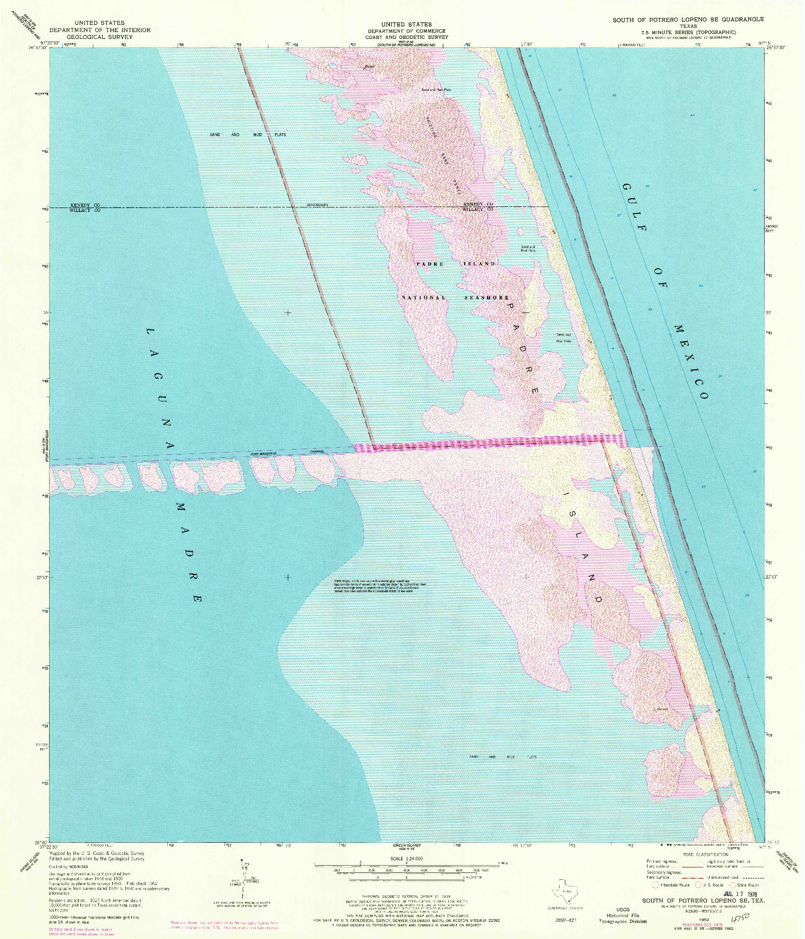 USGS 1:24000-SCALE QUADRANGLE FOR SOUTH OF POTRERO LOPENO SE, TX 1952