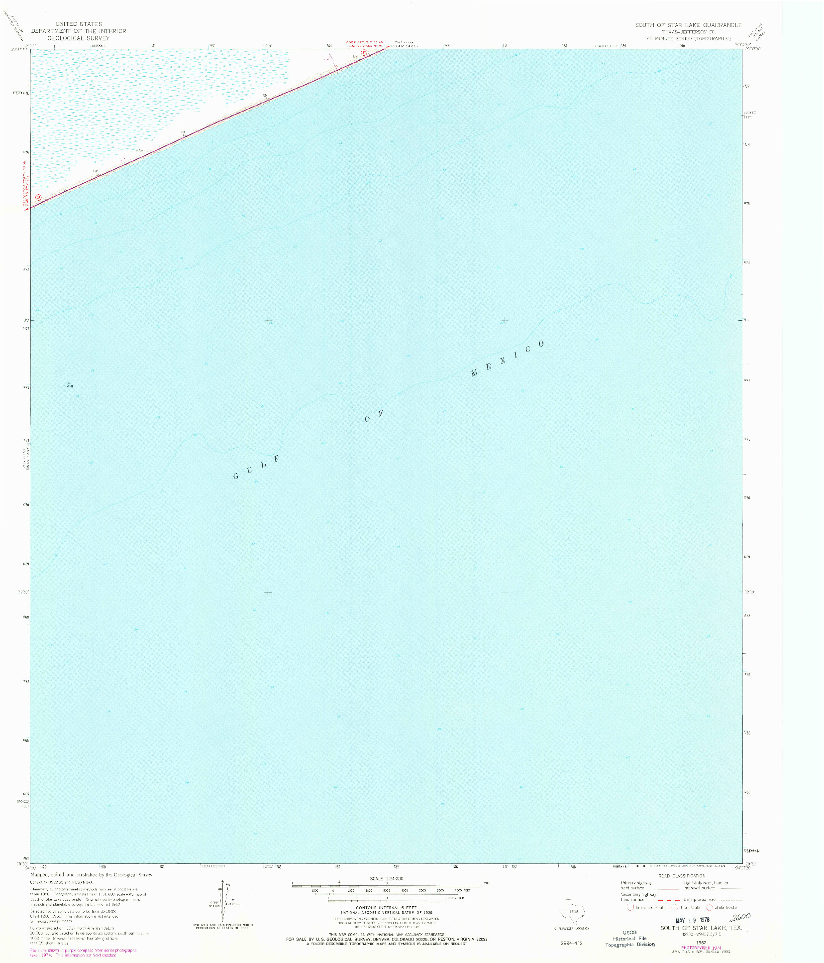 USGS 1:24000-SCALE QUADRANGLE FOR SOUTH OF STAR LAKE, TX 1962