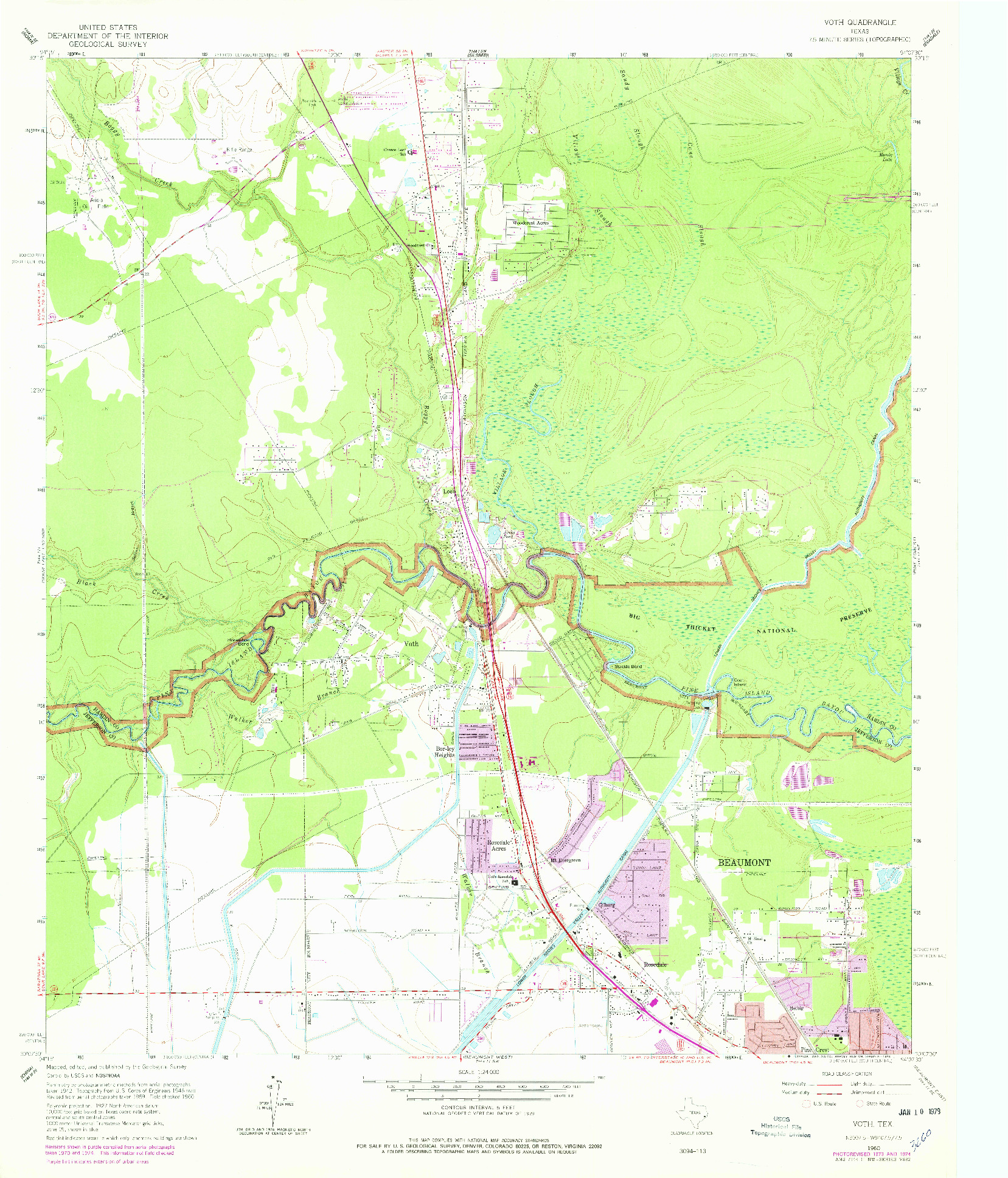USGS 1:24000-SCALE QUADRANGLE FOR VOTH, TX 1960