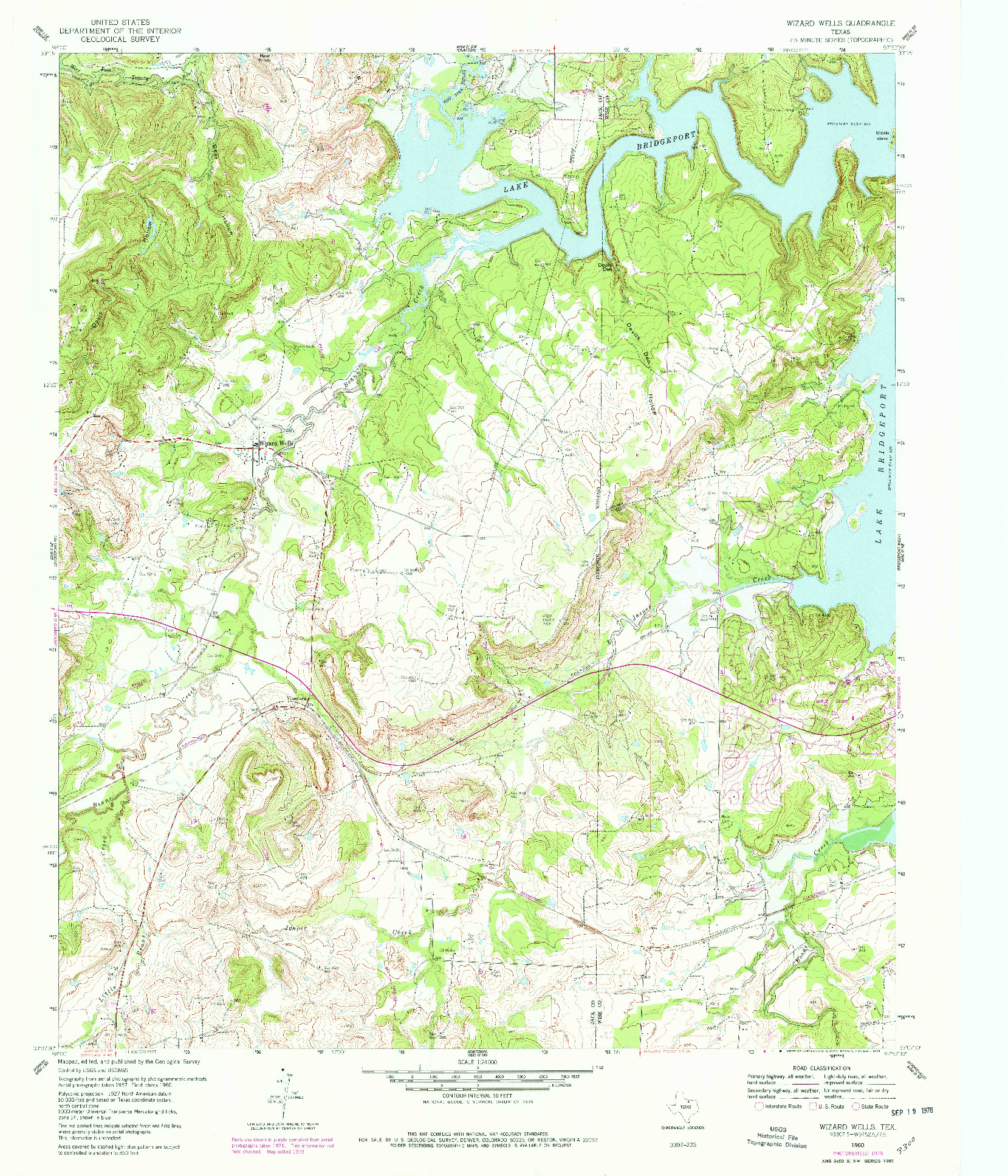 USGS 1:24000-SCALE QUADRANGLE FOR WIZARD WELLS, TX 1960