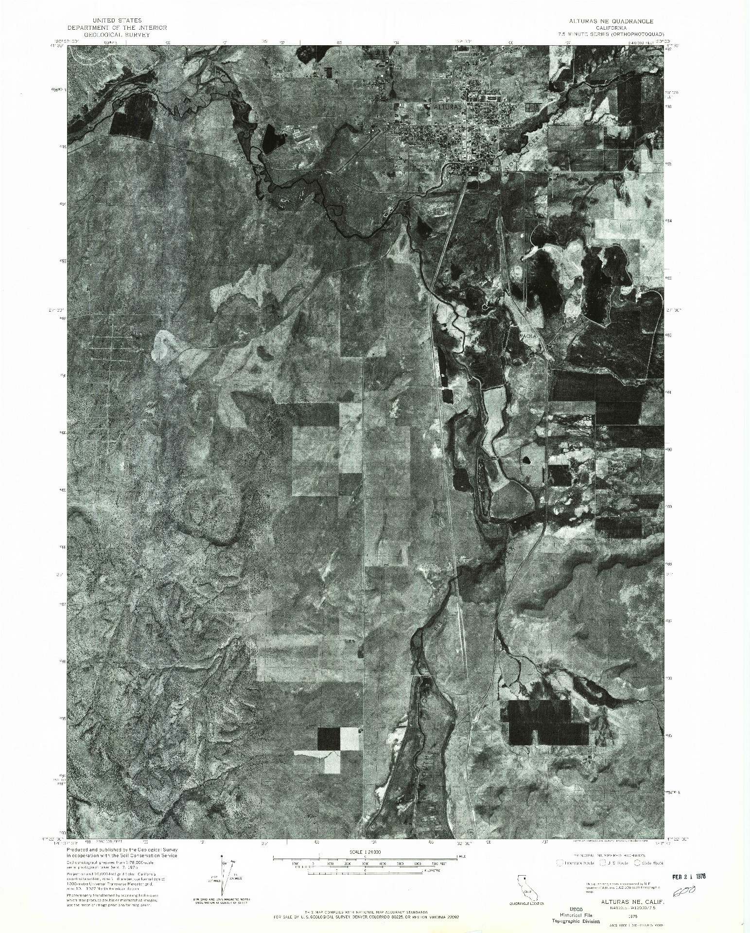 USGS 1:24000-SCALE QUADRANGLE FOR ALTURAS NE, CA 1975